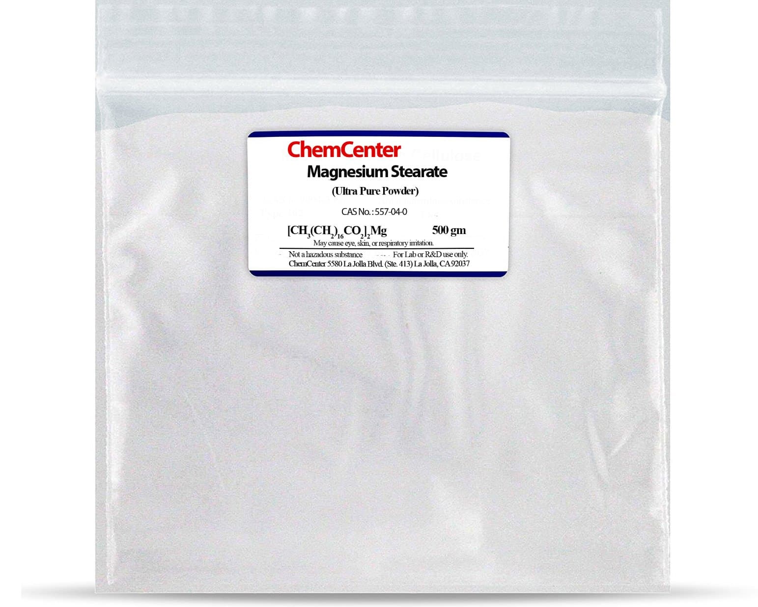 Magnesium Stearate, Ultra Pure Powder, 500 Grams