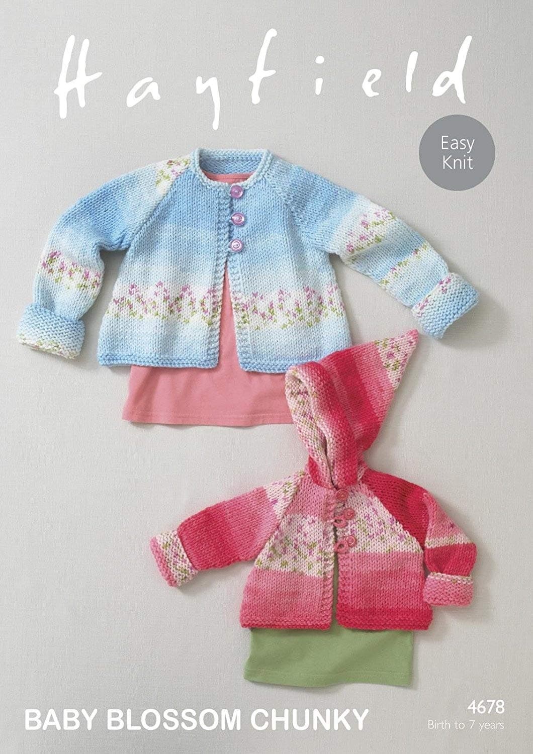 Sirdar Hayfield 4678 Knitting Pattern Baby Girls Easy Knit Coats in Hayfield Baby Blossom Chunky