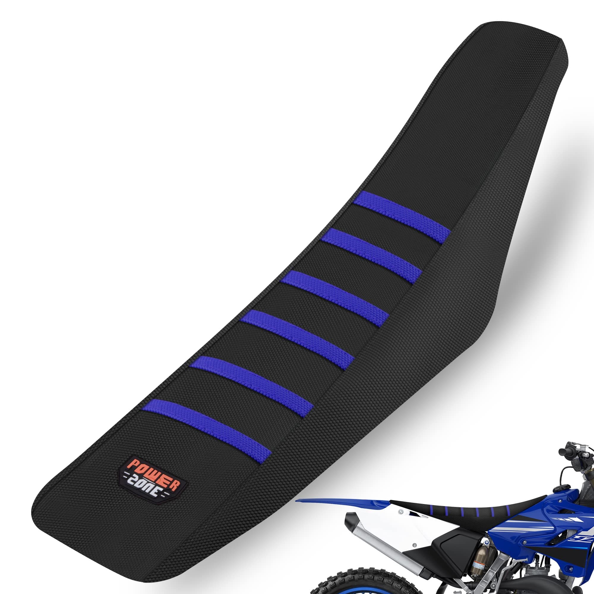 Universial Dirt Bike Seat Cover - Soft Ribbed Rubber Seat Covers for Motorcross Enduro Blue