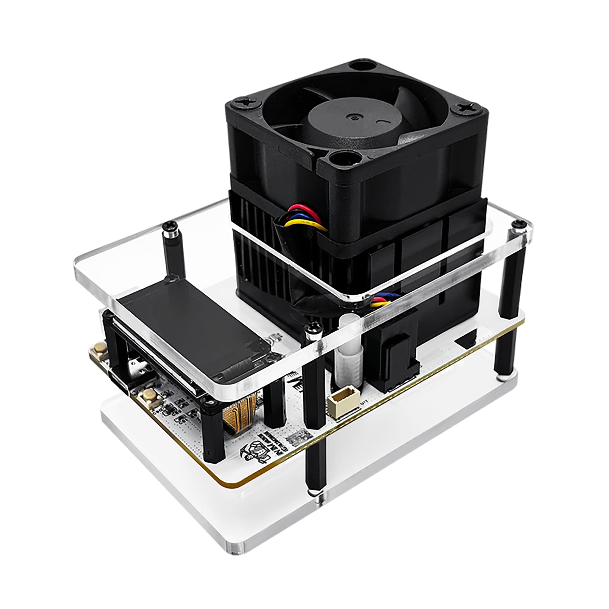 NerdMiner NMAxe Gamma Bitaxe 601 BTC Miner Chip Opensource Solo Bitcoin BM1370 ASIC Solo Lottery Miner 1.2TH/s with 1.14-inch Display Wi-Fi BLE Support USB-PD (Normal Fan US Plug)