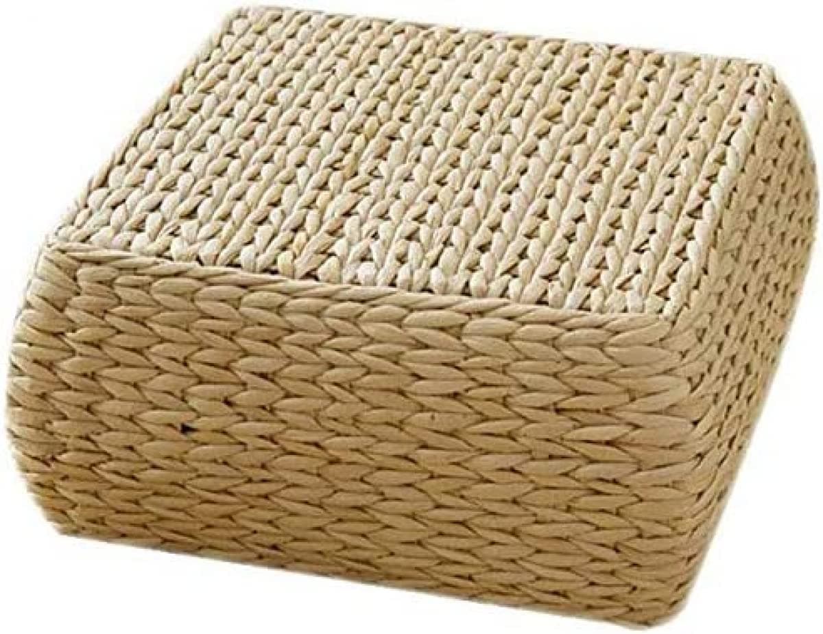 Creative Rattan Footstool, Square Futon Stool, Cushion, Tatami Decoration, Multipurpose, Suitable for Garden, Restaurant