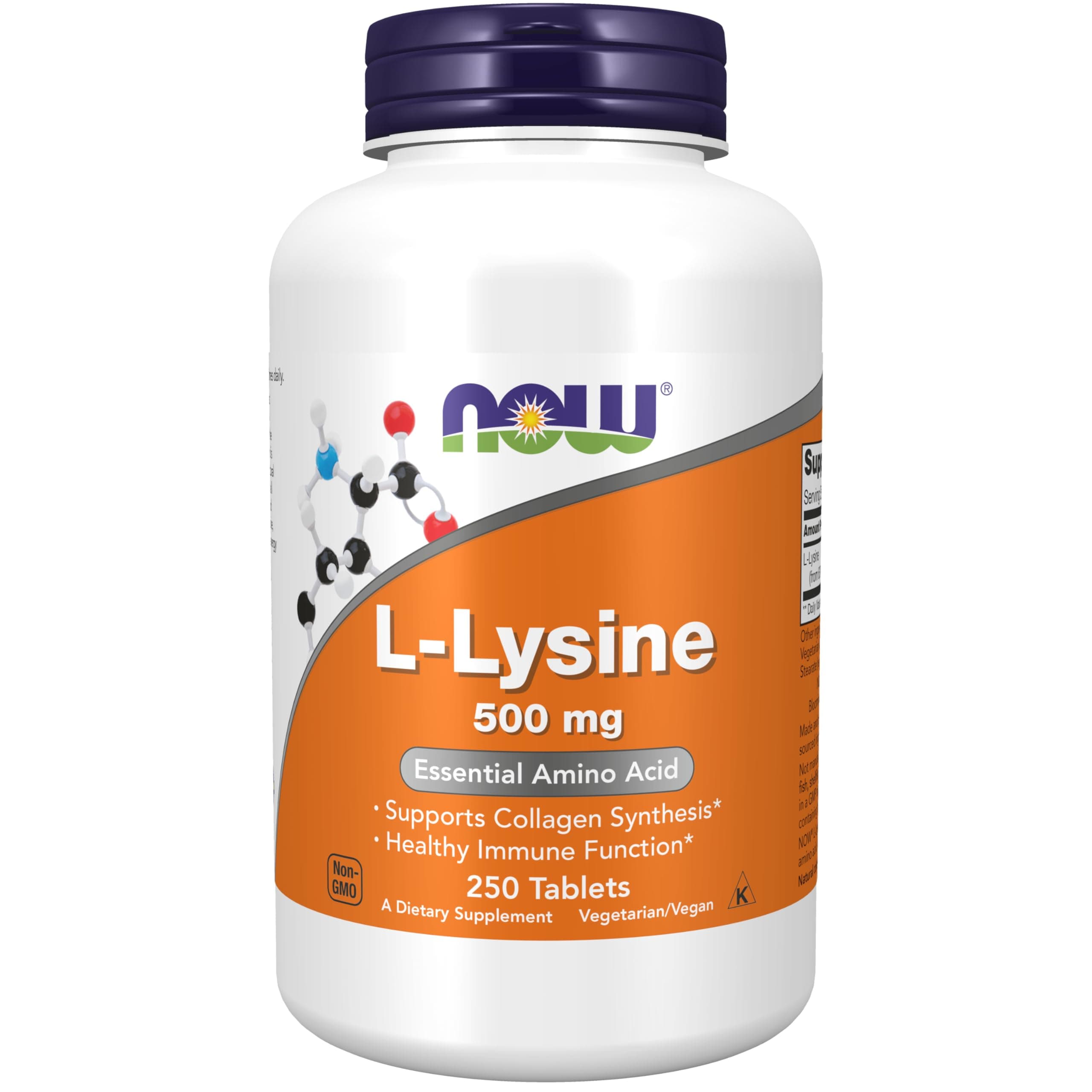 Now Foods L-Lysine 500 mg 250 Tablets