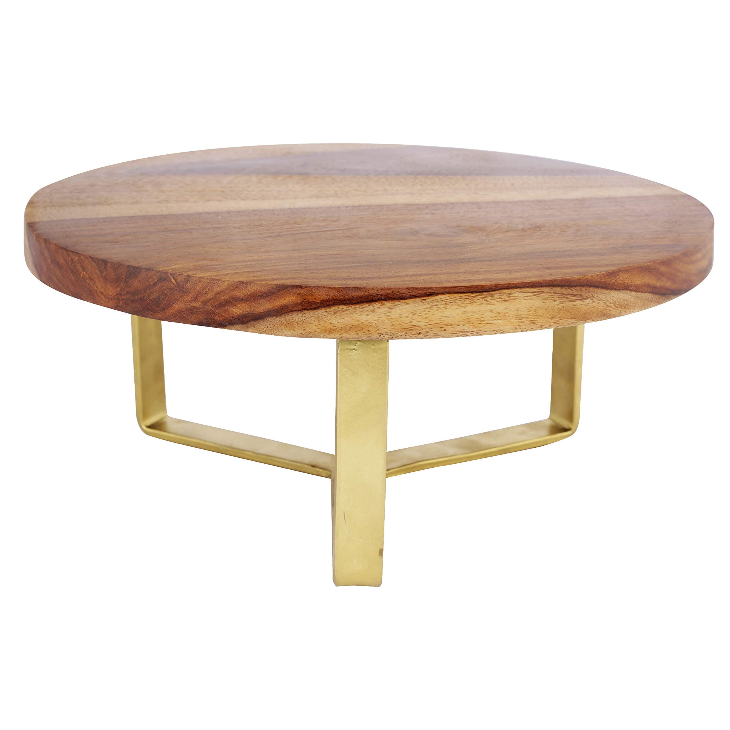 Anything & Everything Natural Wooden Handcrafted Cake Stand/Dessert Stand Pedestal for Dining Table/Parties for Serving Cake, Dessert, Pizza, Cup Cakes, Muffins (12 inches)