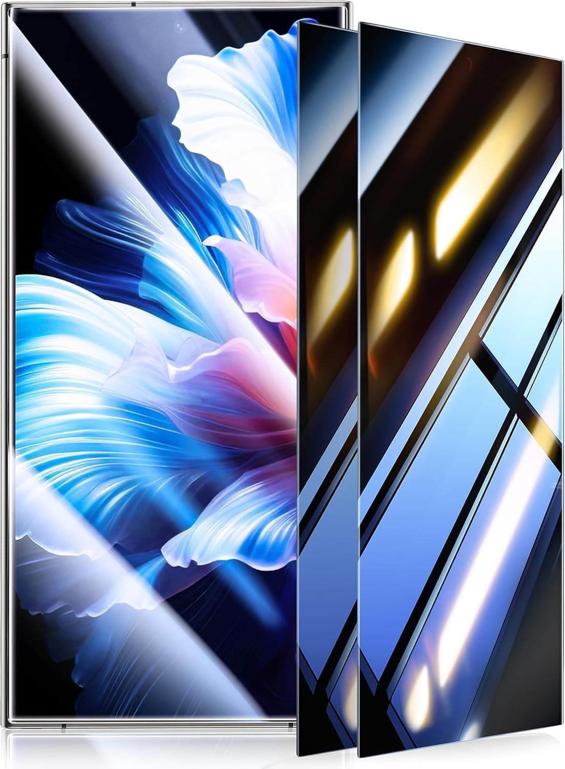 Unbreak Top 9H+ Glass for Samsung Galaxy S24 Ultra Privacy Screen Protector [Military Grade Shatterproof & Longest Durable] S24 Ultra Screen Protector Tempered Glass, 2 Pack [Black]