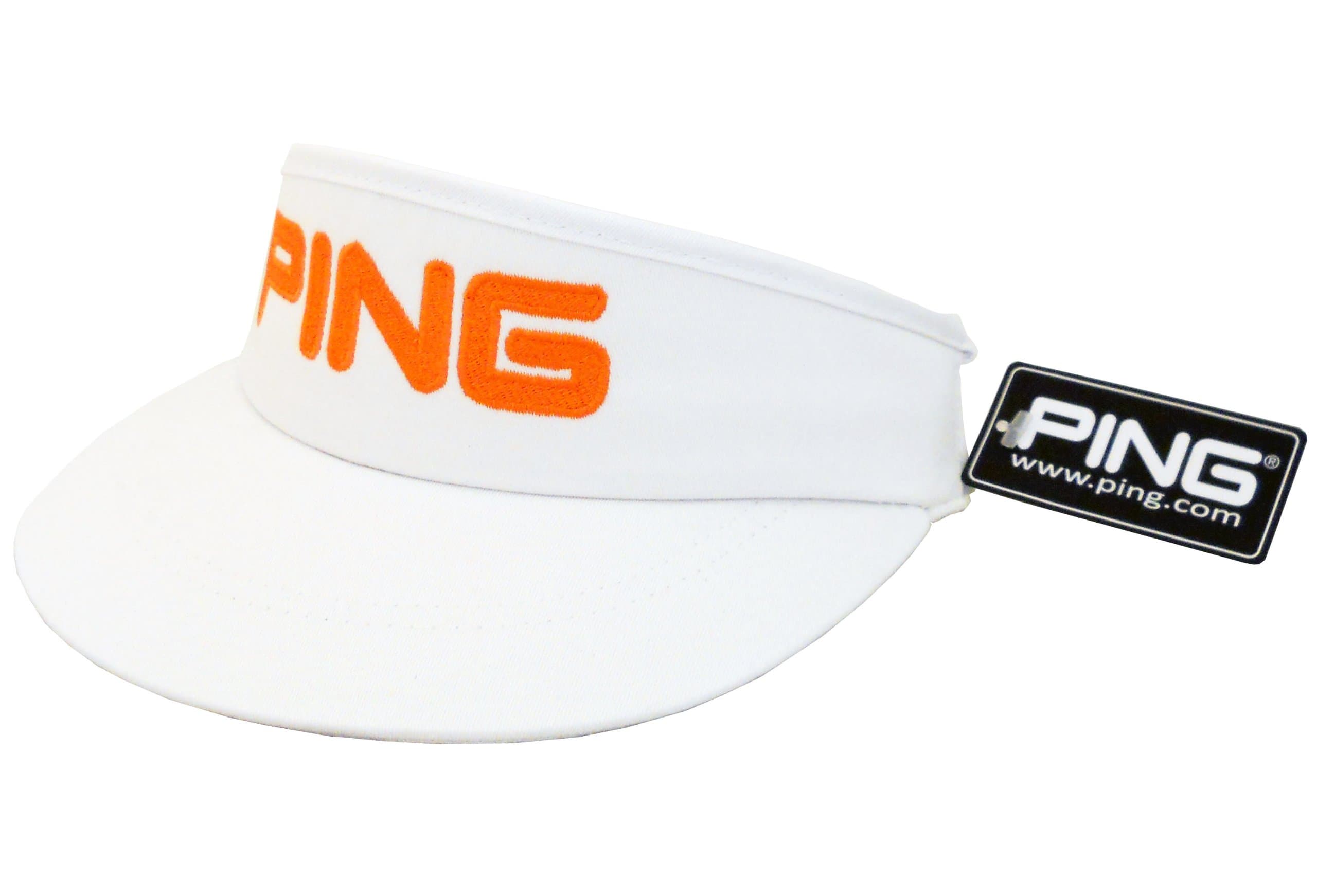 New 2013 RARE Ping Bubba Watson Adjustable Golf Visor Hat OSFA White/Orange