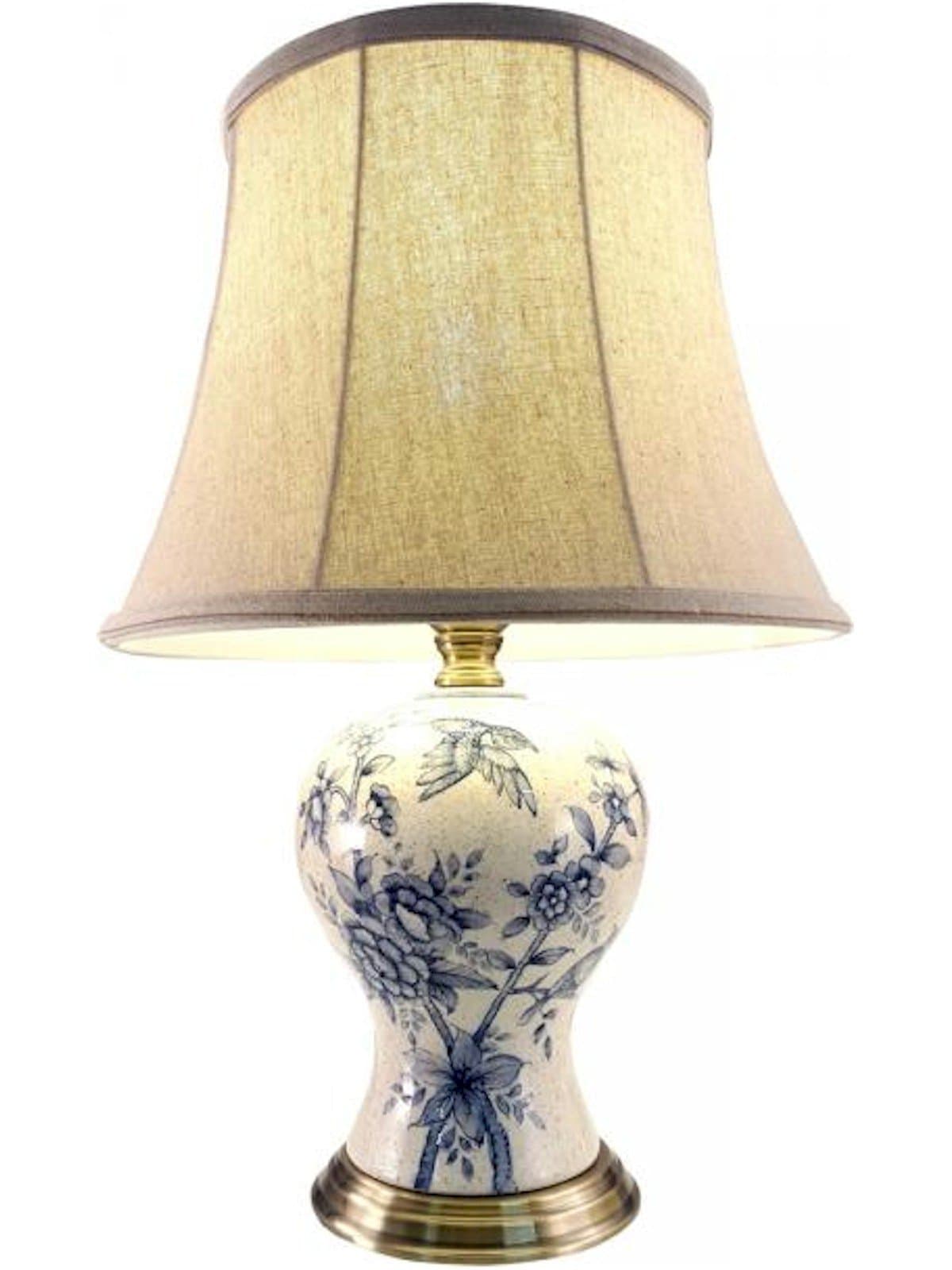 Ceramic White and Blue Bird Table Lamp