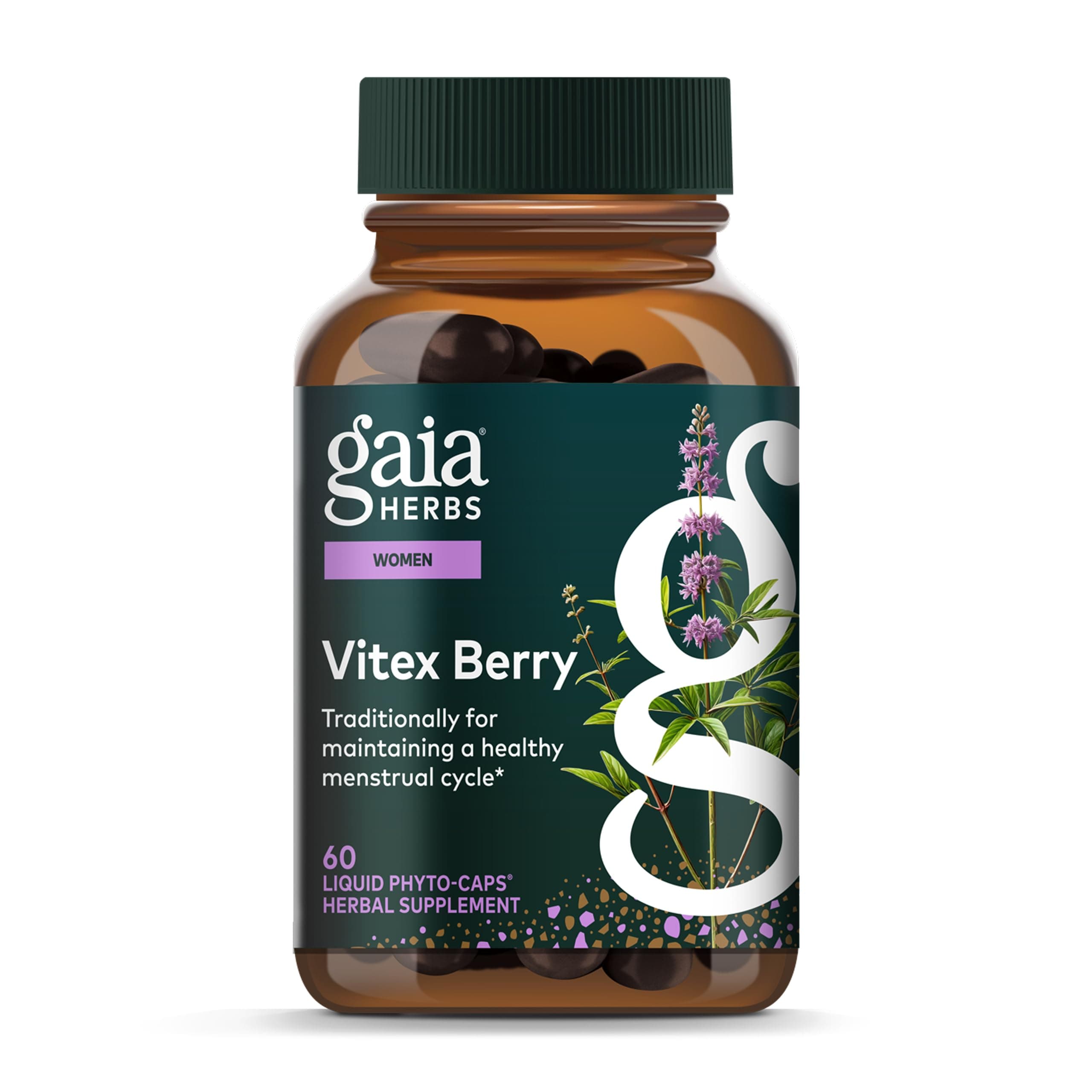 Vitex Berry - Supports Hormone Balance & Fertility in Women - 60 Vegan Liquid Phyto-Capsules (30-Day Supply)