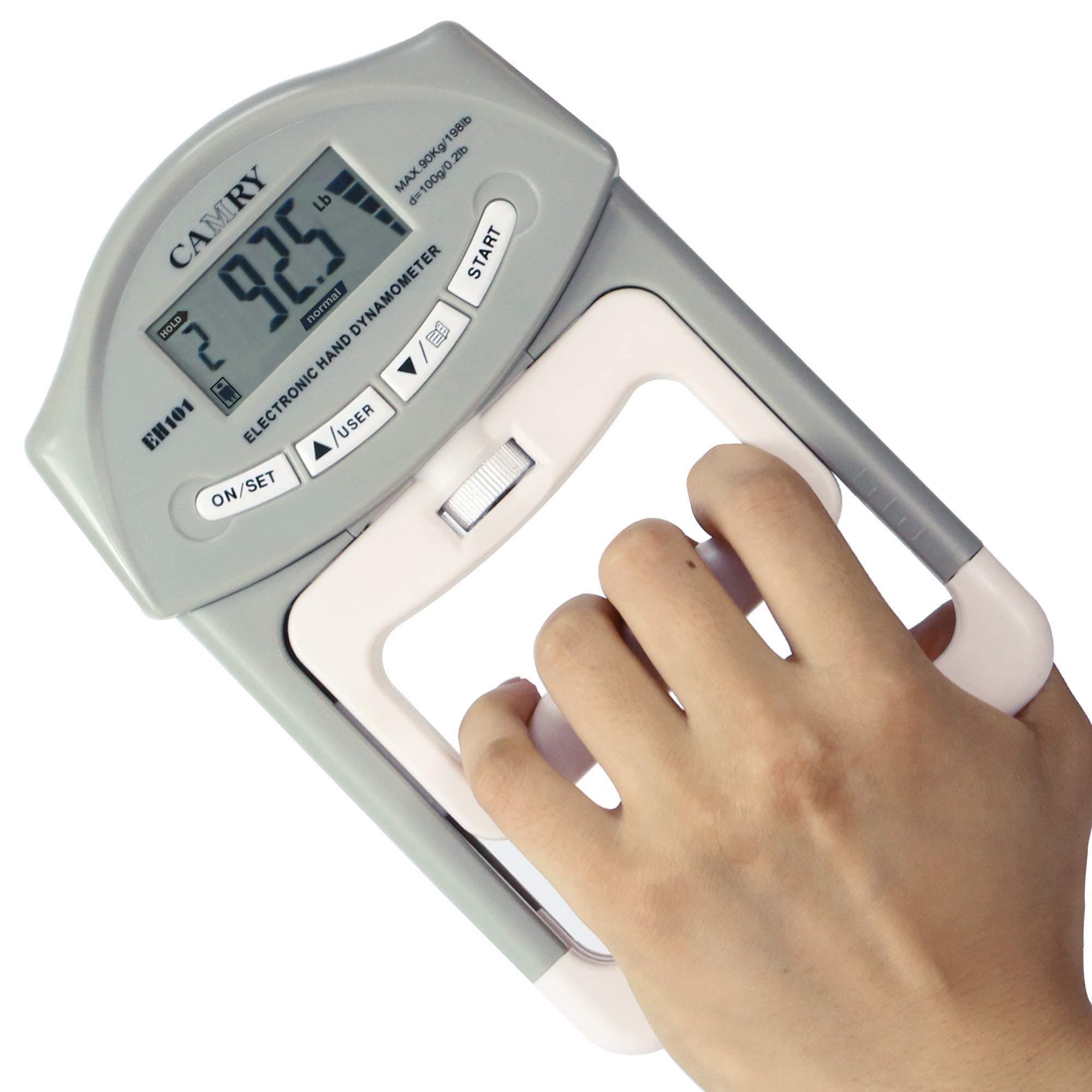 Digital Hand Dynamometer Grip Strength Measurement Meter Auto Capturing Electronic Hand Grip Power 198 Lbs / 90 Kgs