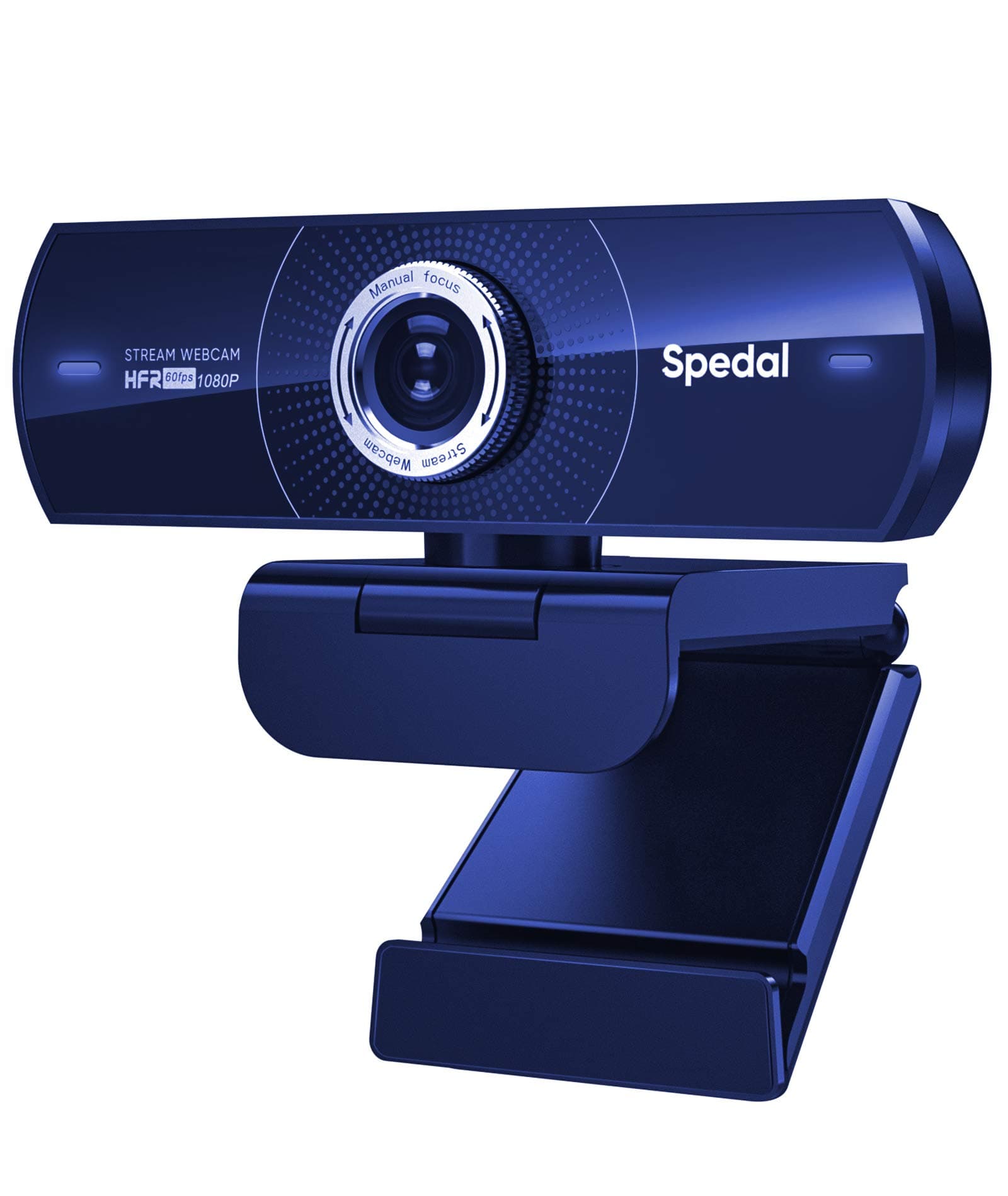 1080P 60fps HD Webcam, Spedal 100 Degree Wide Angle Streaming Camera with Microphone, OBS, YouTube, Skype, Zoom Compatible, Face Cam for Conferencing, Broadcasting, Gaming, Video Calling and Recording