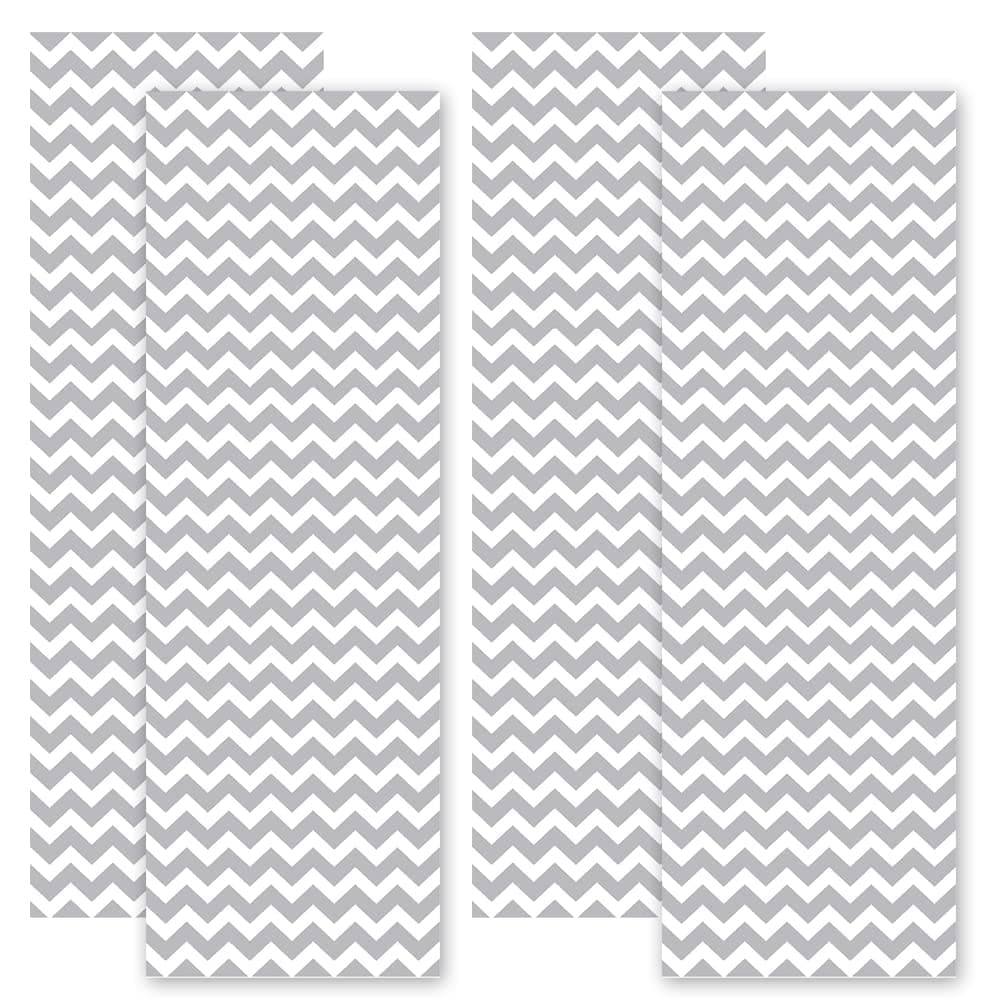 Appliance Art Deluxe School Locker Magnetic Wallpaper | Decorative | Magnetic Vinyl for Instant Update | Trimmable | Easy Install, Remove & Reuse | Set of 4 Sheets | Chevron Gray (Chevron Gray)