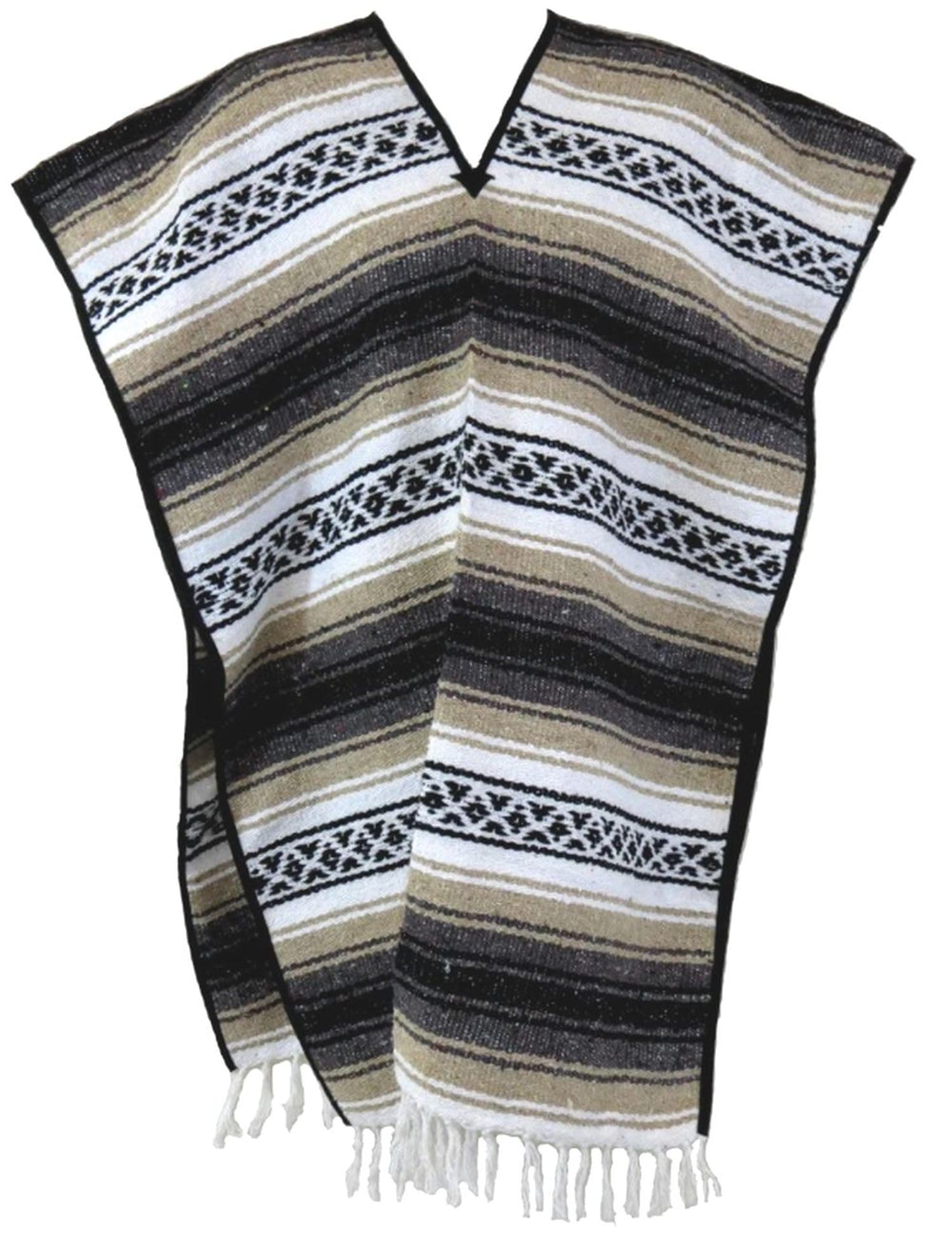 Classic Mexican Blanket Poncho