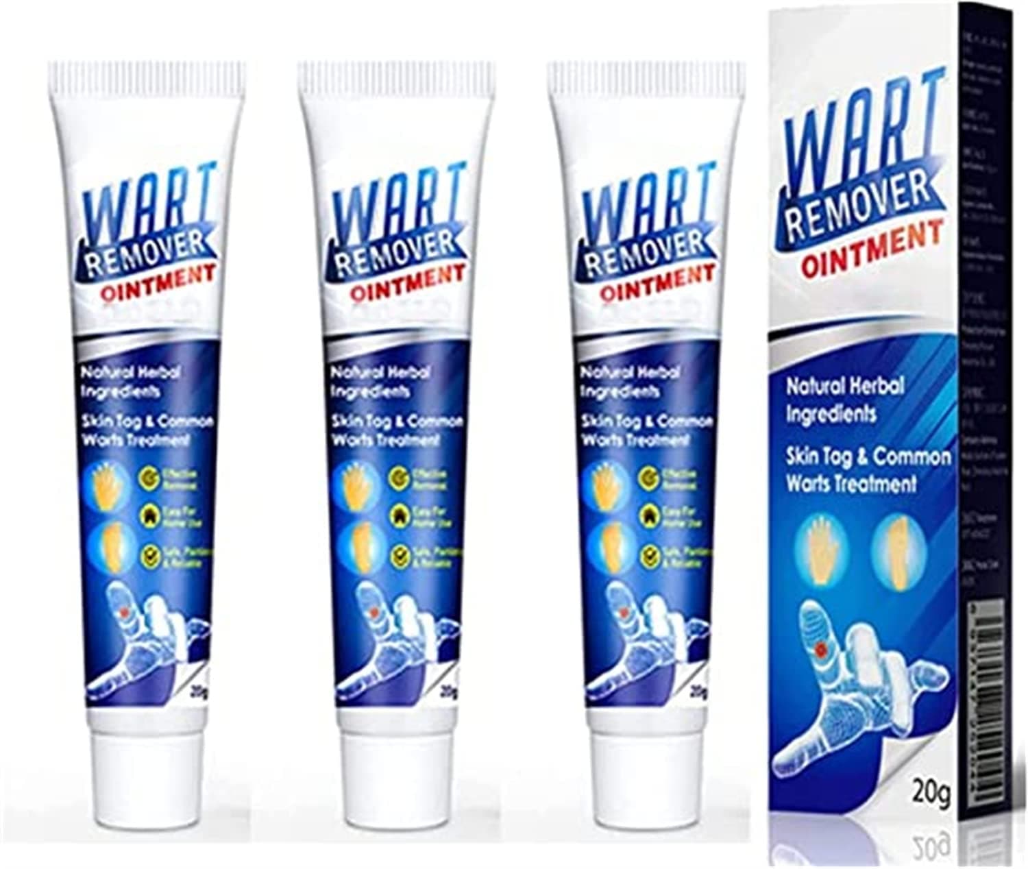 Instant Blemish Removal Cream,Instant Blemish Removal Gel,Wart Remover Ointment,Natural Extract Portable Wart Remover Ointment,for All Skin Types (3 Pcs)