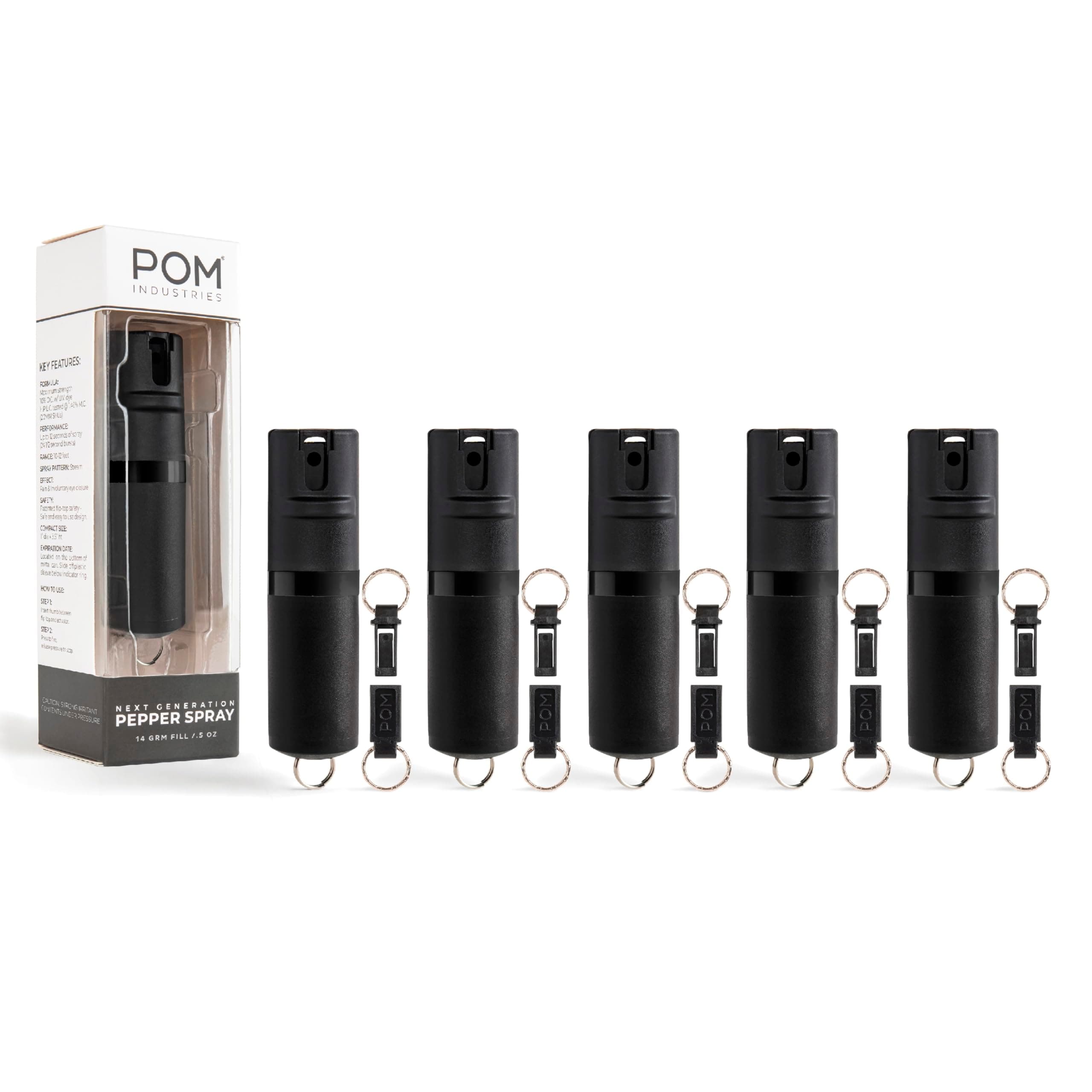 Premium Pepper Spray Keychain, Quick Release Access Flip Top Safety, Police Grade OC Formula with UV Marking Dye, 25 Precision Bursts, 10 Foot Effective Range, Made in USA