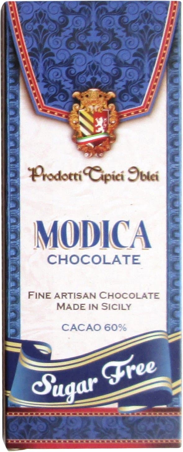 Prodotti Tipici Iblei: Modica Chocolate, Sugar Free Taste 3.5 Ounce (100gr) Packages (Pack of 3) [ Italian Import ]