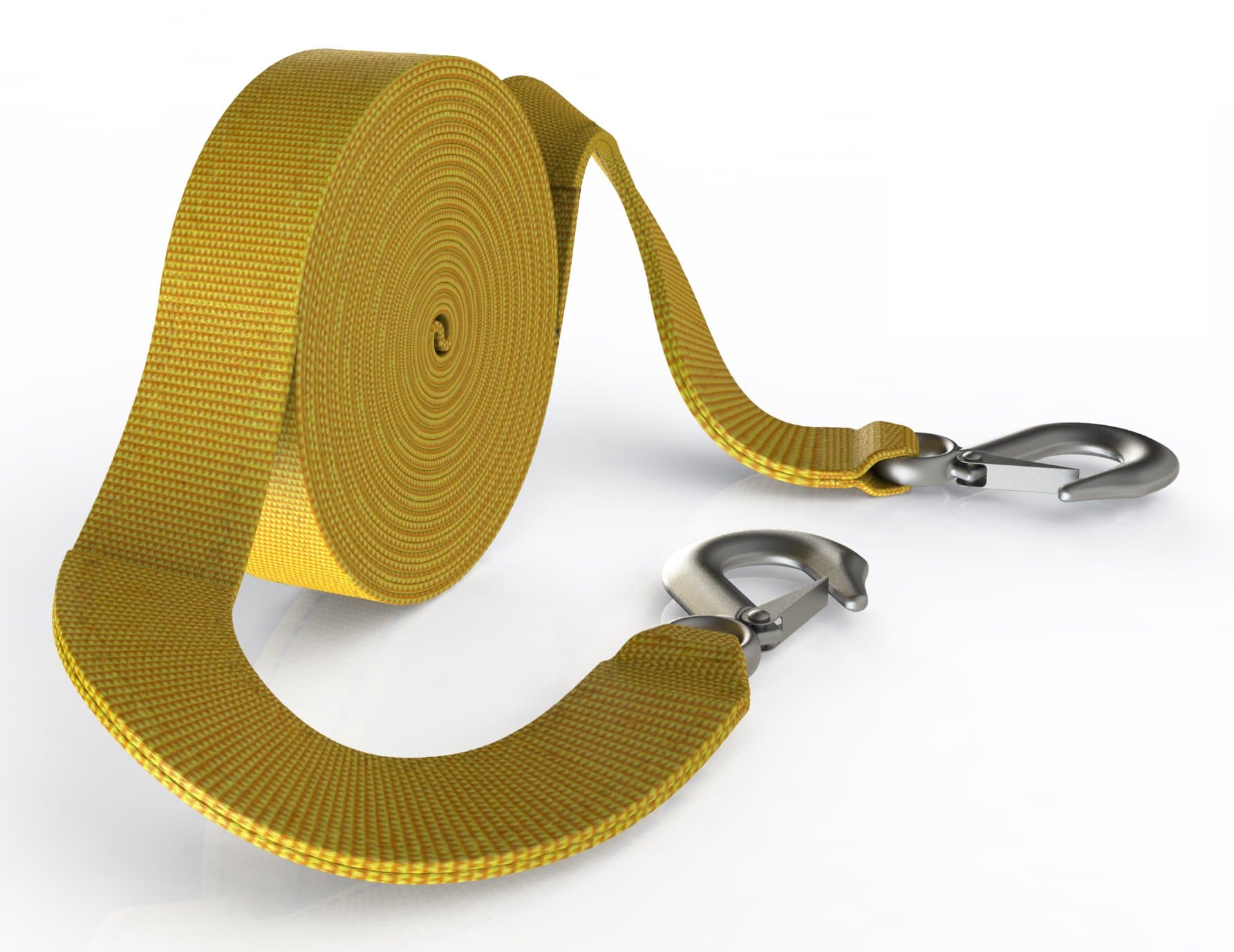 Recovery Tow Strap with Hooks 2017 Version - Heavy Duty 20 Foot Long 24000 Pound Vehicle Towing Capacity, 8000 Pound Working Load Limit, Perfect for Pulling a Car, Trucks, Boat or SUV