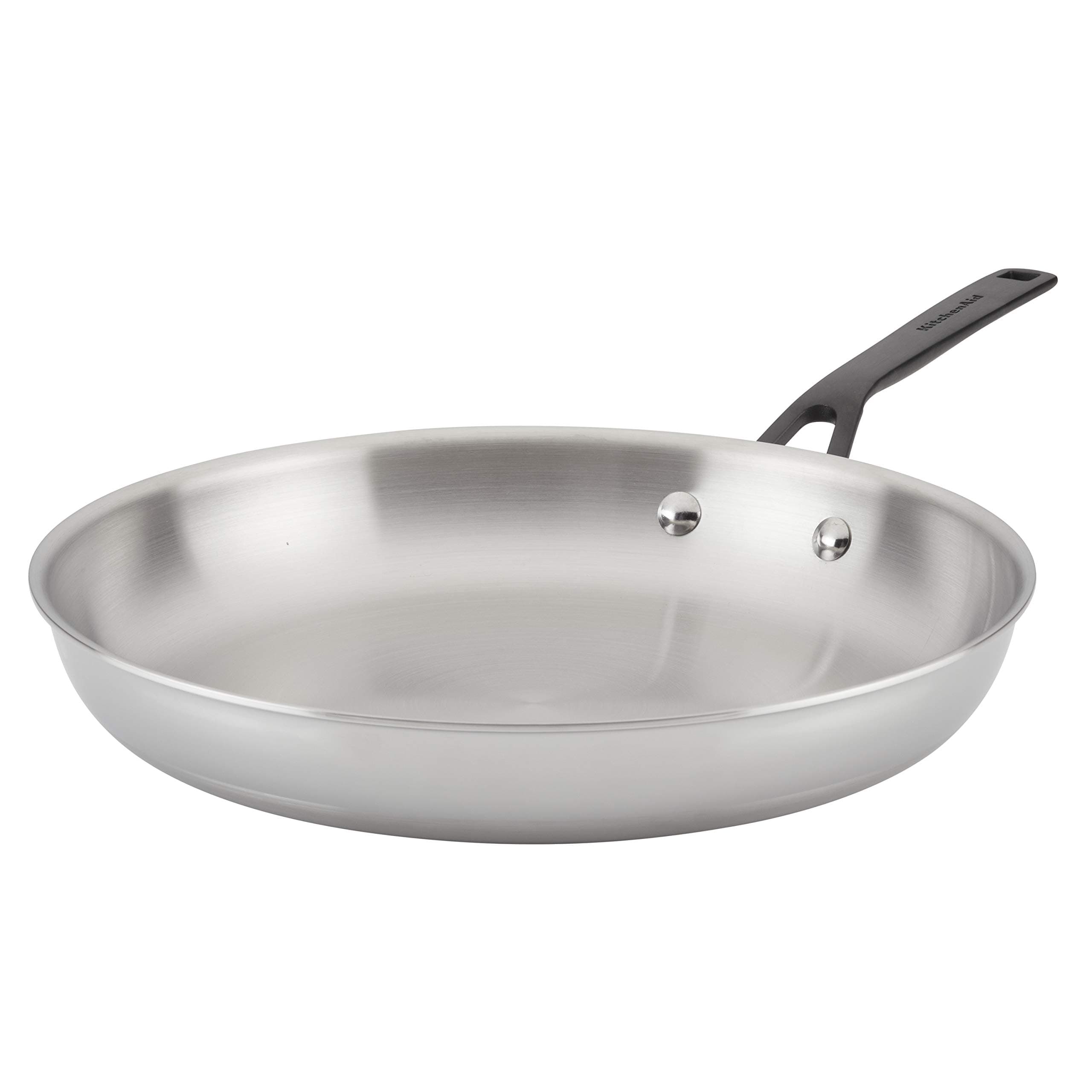 KitchenAid 5-Ply Clad Polished Stainless Steel Fry Pan/Skillet, 12.25 Inch