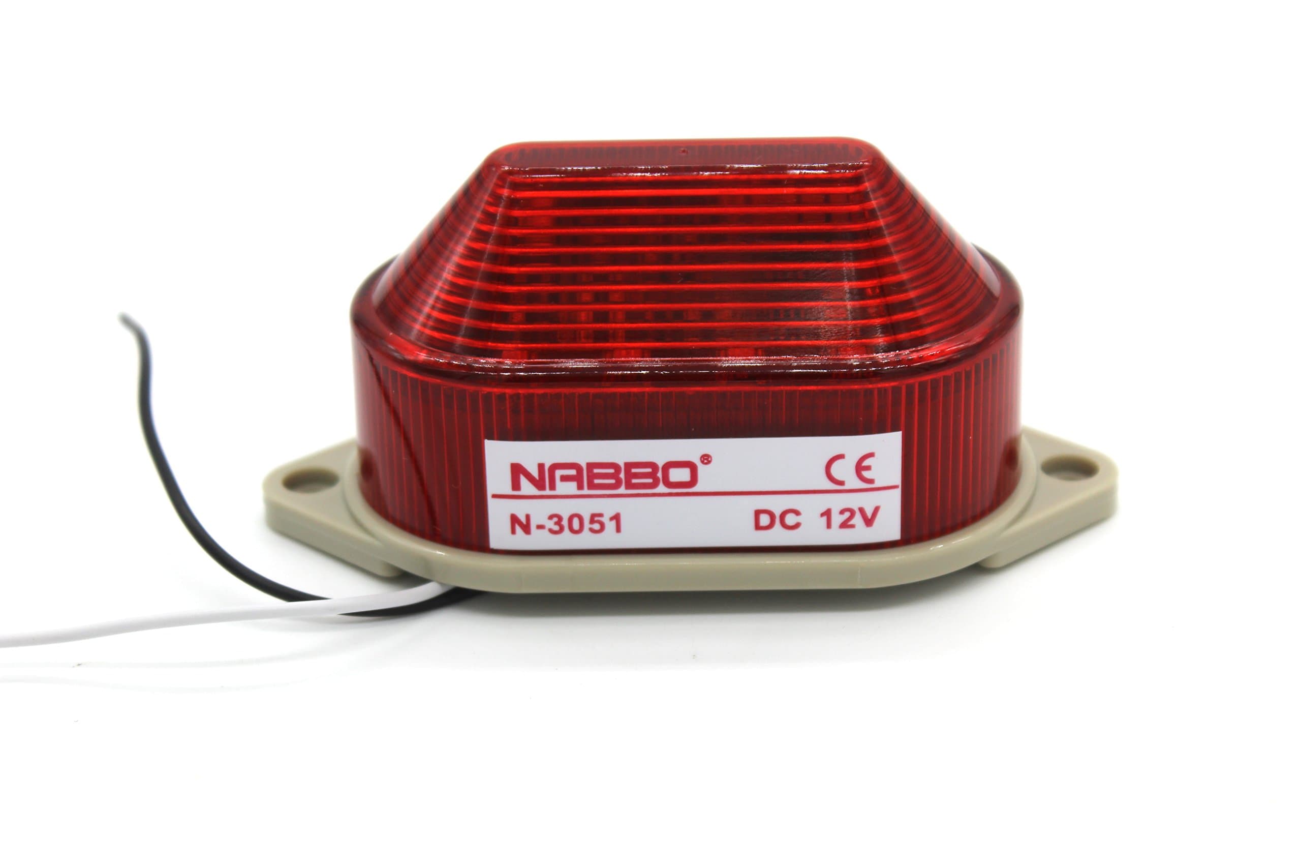 Industrial DC 12V Red LED Warning Light Bulb Signal Tower Lamp N-3051 Steady Flash