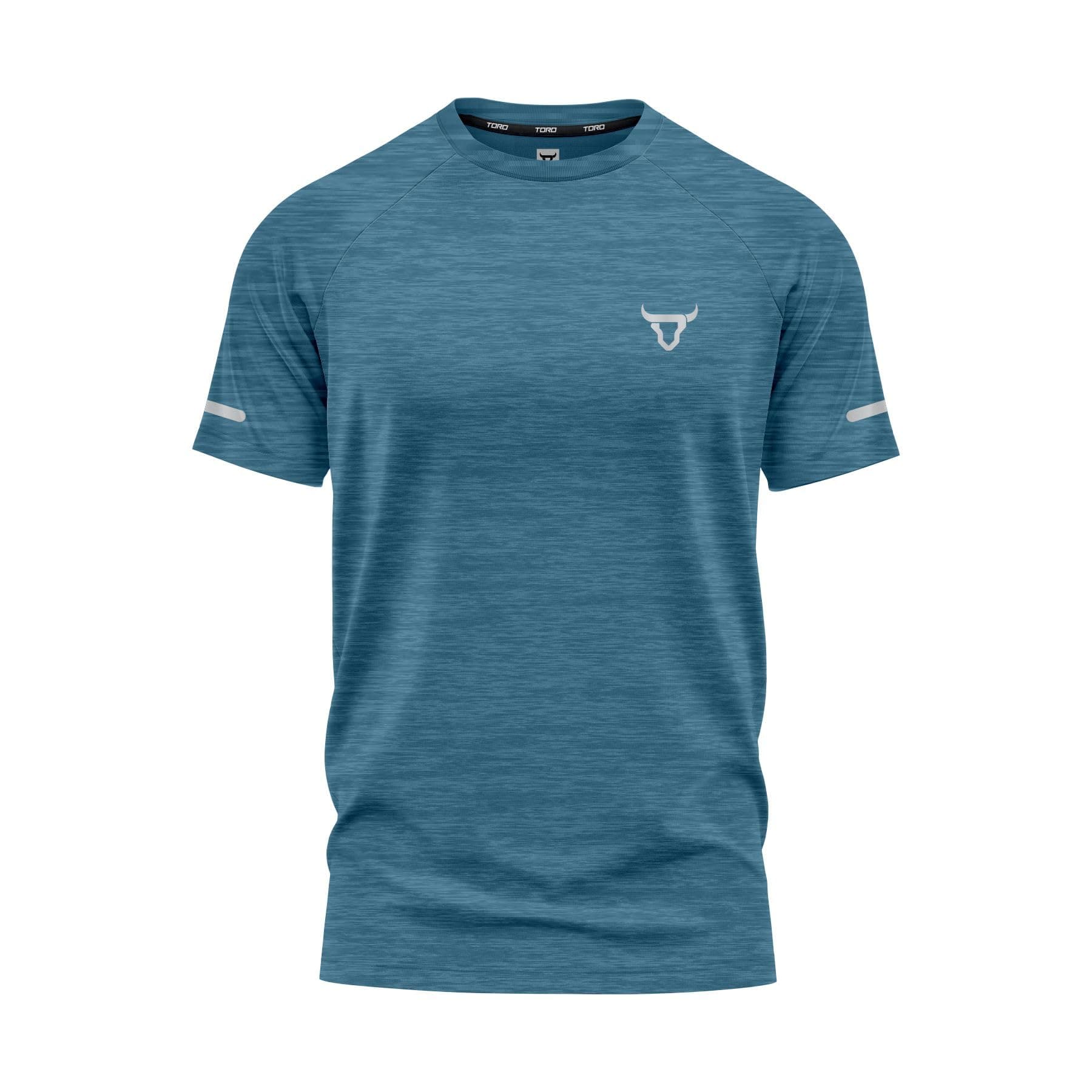 Mens T Shirt Premium Quality Tee with Melange Effect Reflective Logo Comfortable FitAthletic Fit Moisture Wicking Sports Style T-Shirts