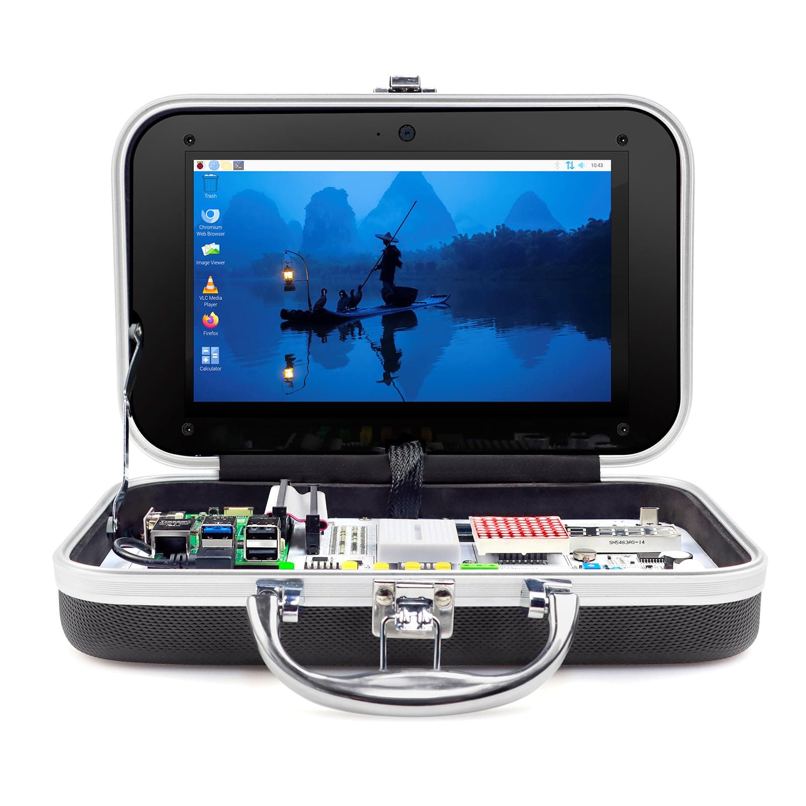 – For Raspberry Pi 5 8GB Kit, ELECROW CrowPi Advanced Kit Pre-installed 9-inch Monitor, Raspberry Pi 5 8GB, and More Sensors as a Small Computer to Learn Basic Computer Science and Practice Programming