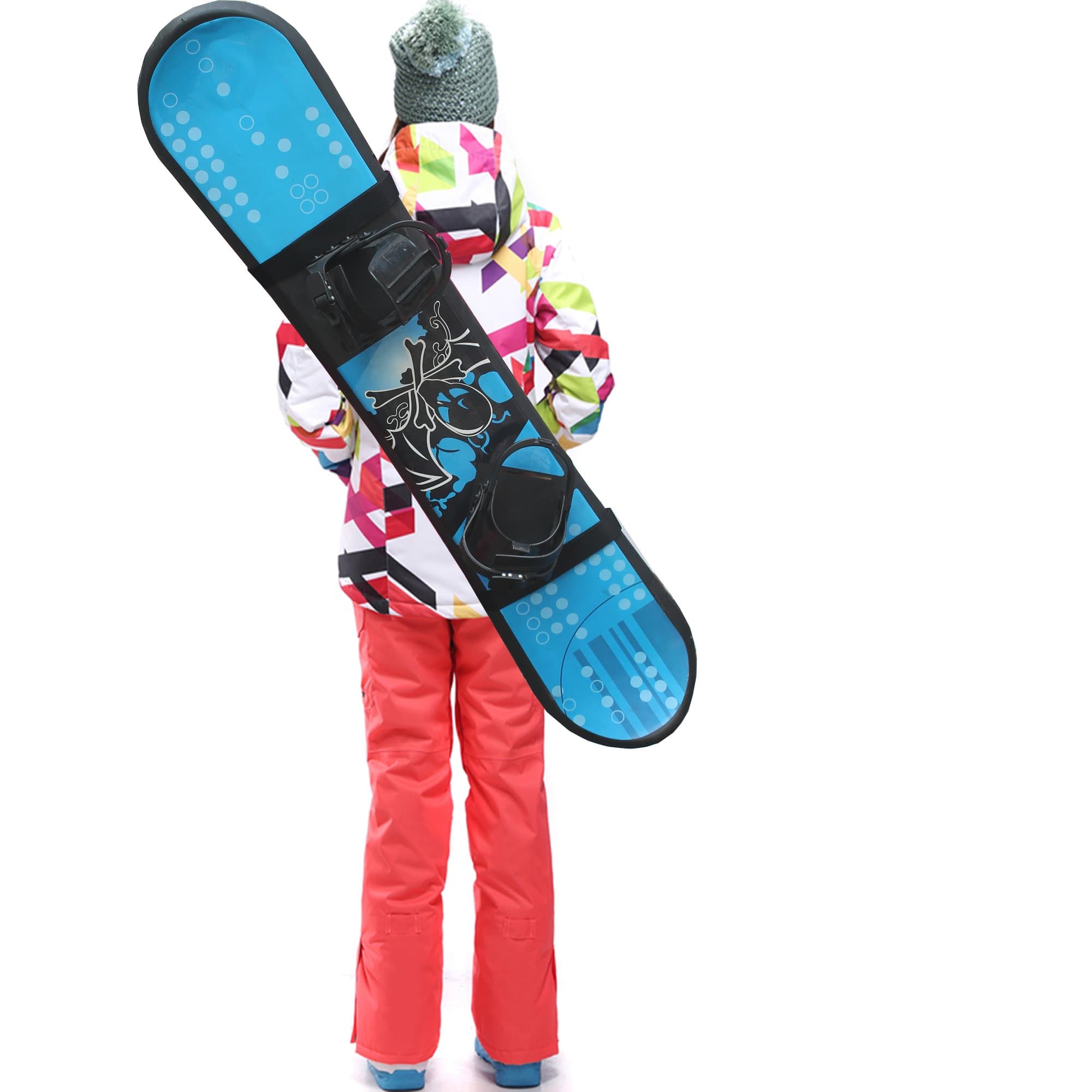 YYST Snowboard Strap - Universal, Adjustable, Fits All Shapes - Black, Nylon, Polyester, Classic Style