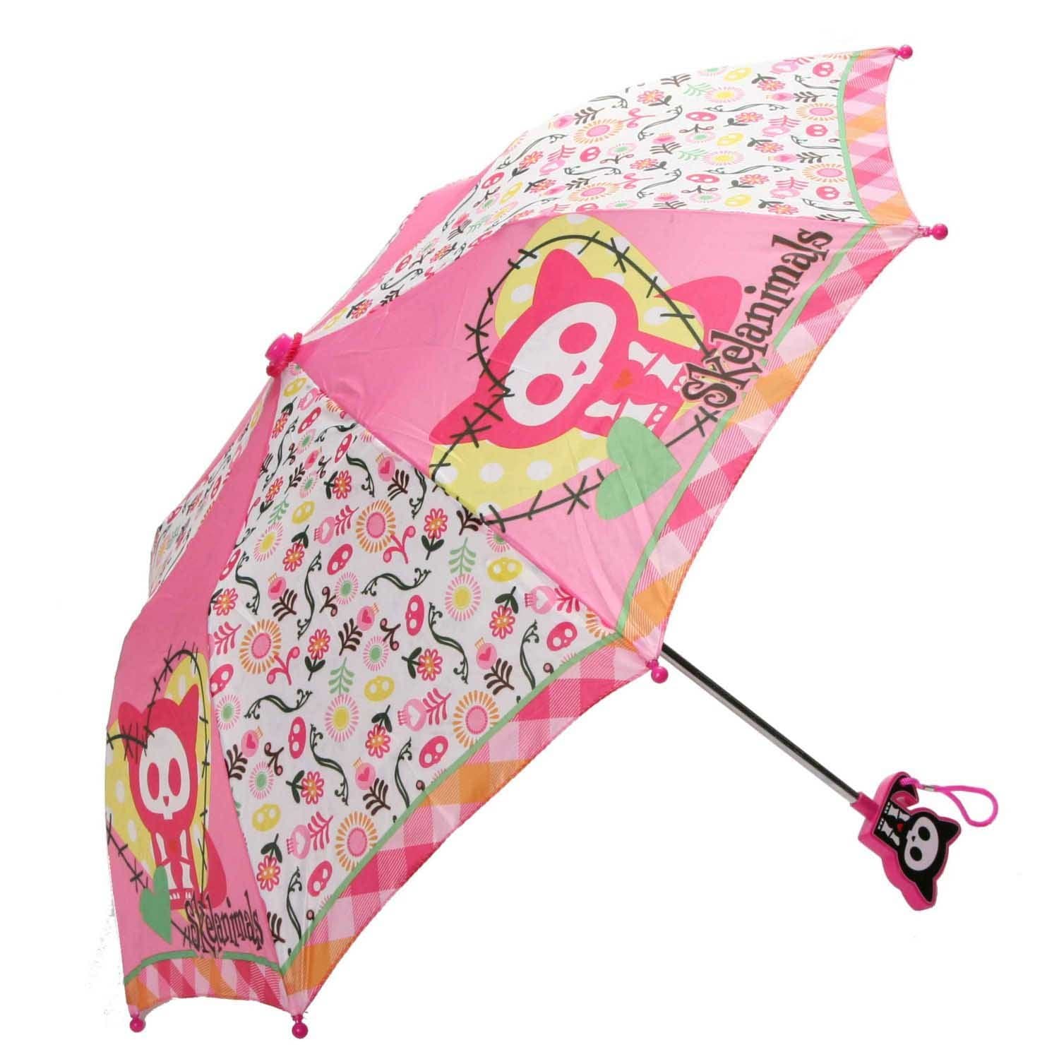 Girl's Pink Collapsible Umbrella