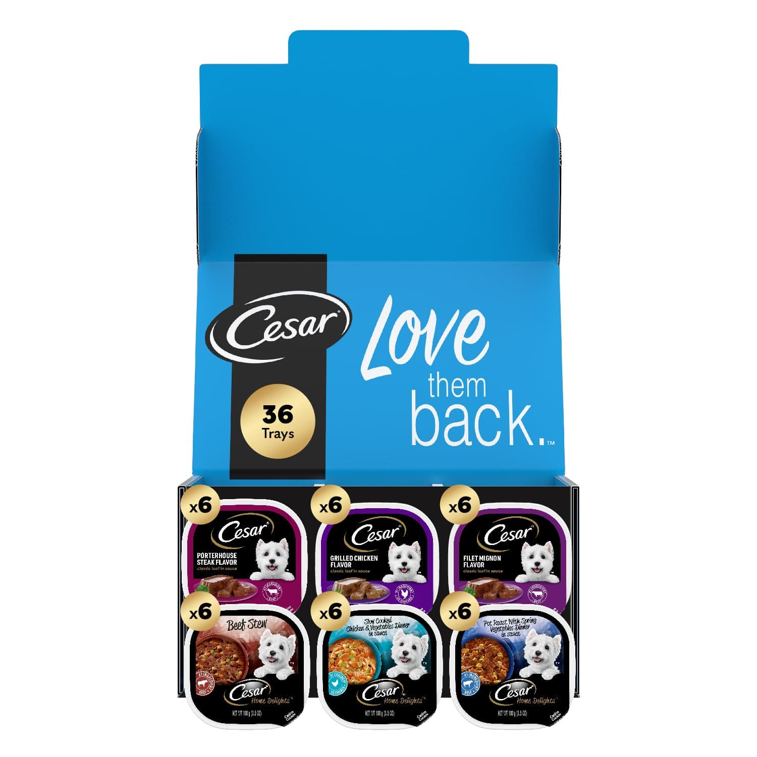 Home Delights & Classic Loaf in Sauce, Adult Wet Dog Food, Variety Pack, Wet Food for Dogs, 3.5 oz Tray, 36 Count