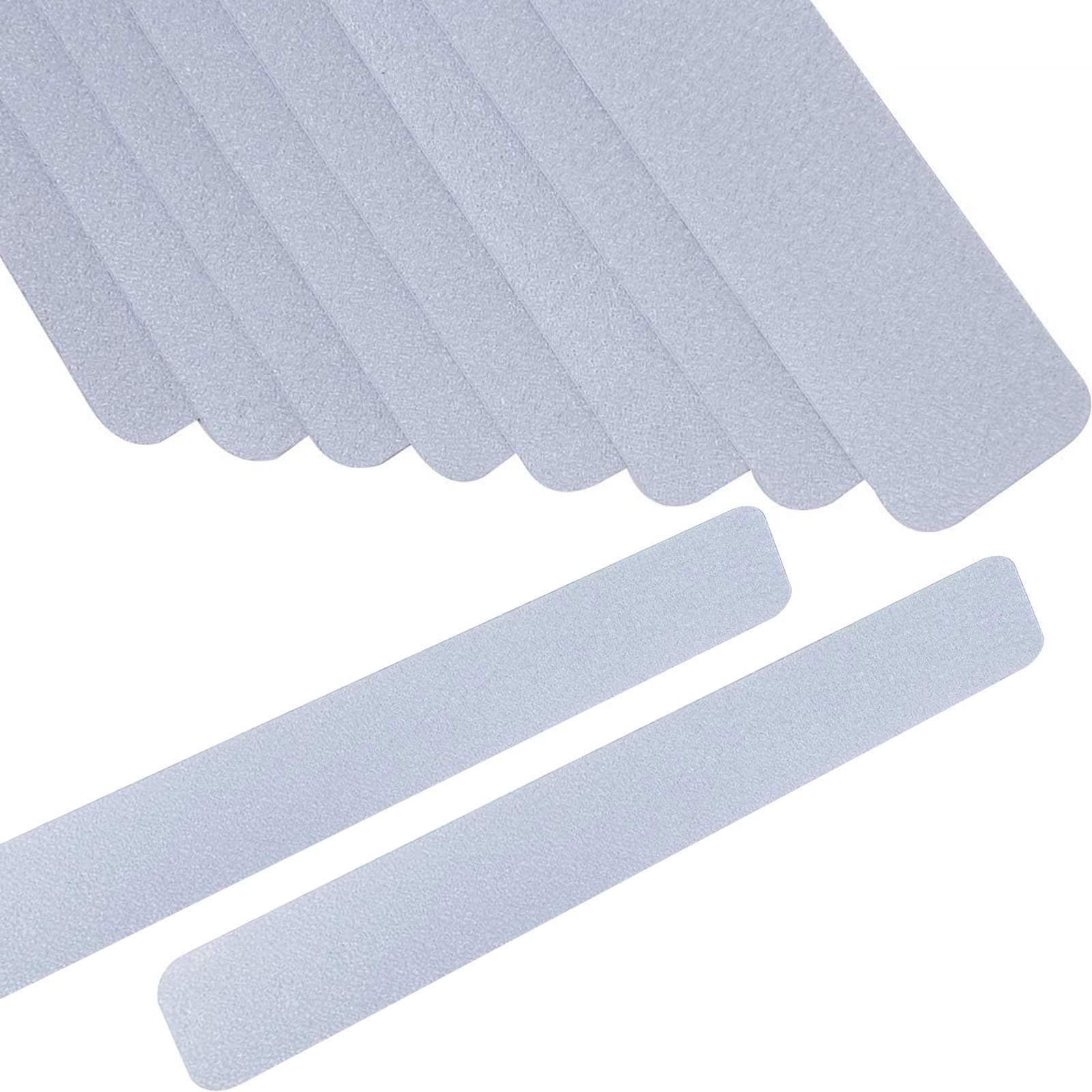 Anti Slip Tape Bath Safety Strips, 8pcs Clear Self-Adhesive Non Slip Stickers Non Skid Tread for BathTubs & Shower, 2 inch x 12 inch Rounded Corners, Easy Install