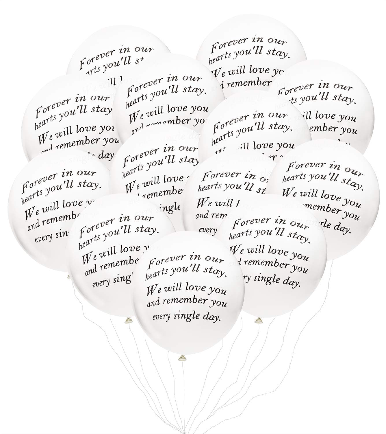 Remembrance Balloon, Penta Angel 15pcs White Memorial Funeral Balloon for Balloon Releases Condolence Funeral Anniversary Memorial Services