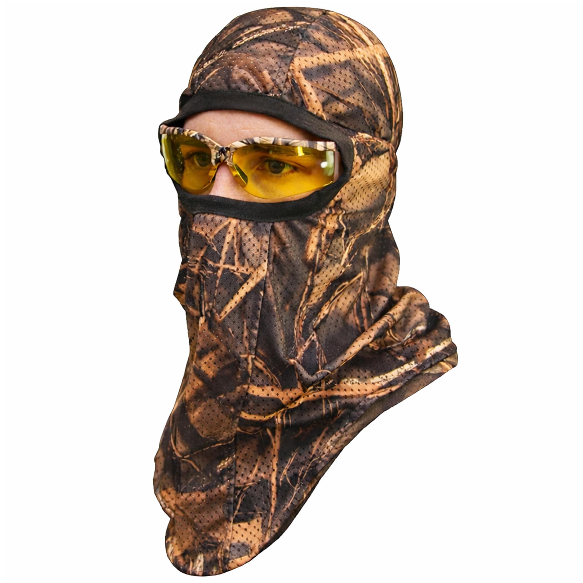 Hunting Face Mask Light Weight, Camo for Turkey, Bow, Deer, Duck, Goose, Coyote - Camouflage Gear for Men, Breathable Netting