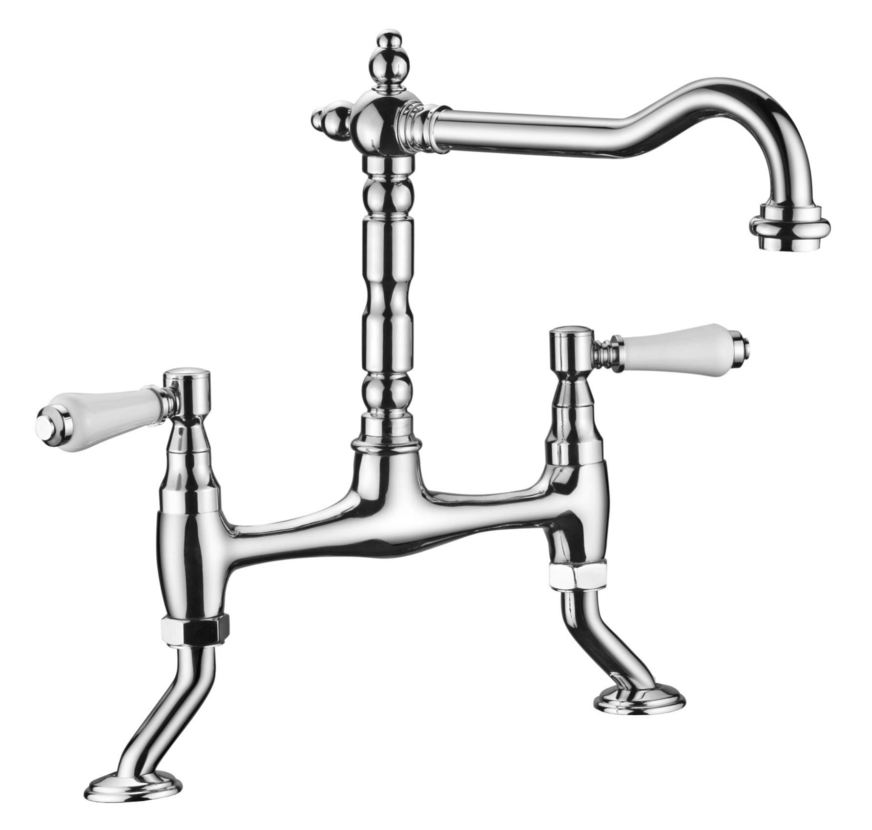 Thomas and Holland ® French Bridge Kitchen Belfast Butler Sink Mixer tap Chrome