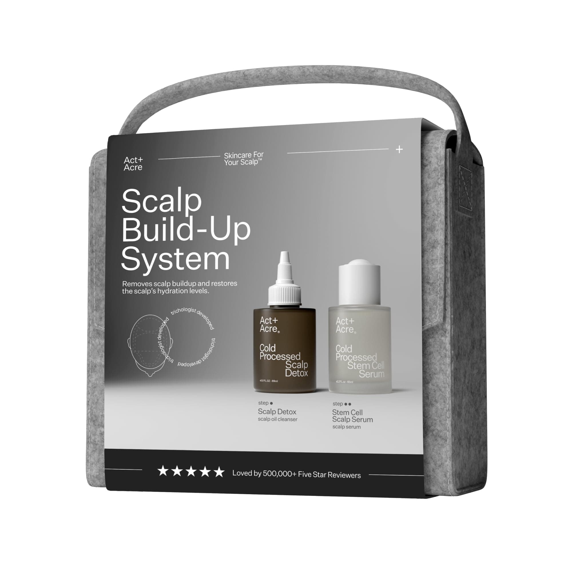 ACT+ ACRE Cold Processed Scalp Build-Up System - Remove Scalp Build-Up - Promotes Thicker and Fuller-Looking Hair - Soothes and Hydrates the Scalp - Sulphate and Paraben Free