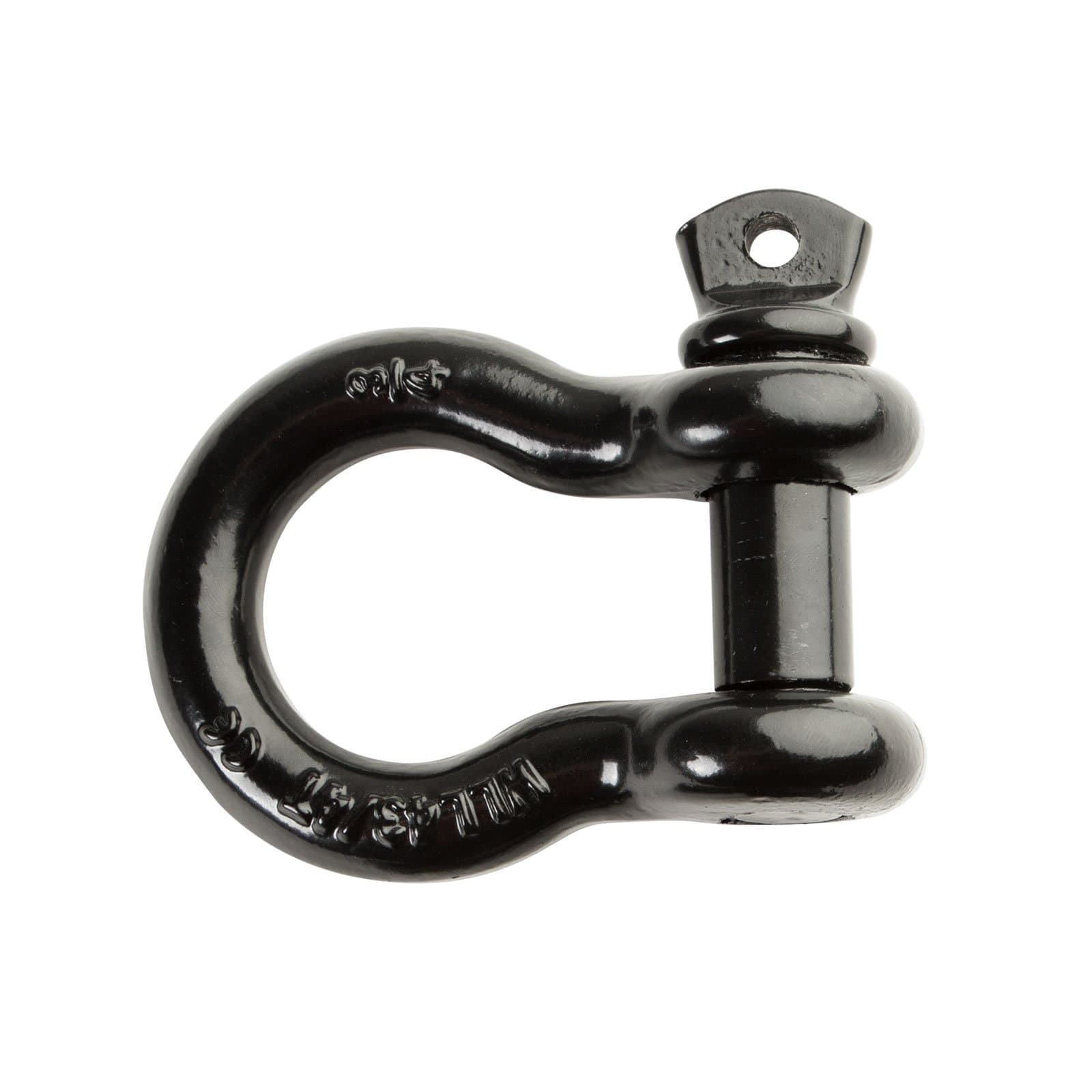 Driver Recovery 3/4 Inch Steel Bow Shackle - 4.75 Ton (9,5000 lb) Capacity - Heavy Duty D Ring - Black
