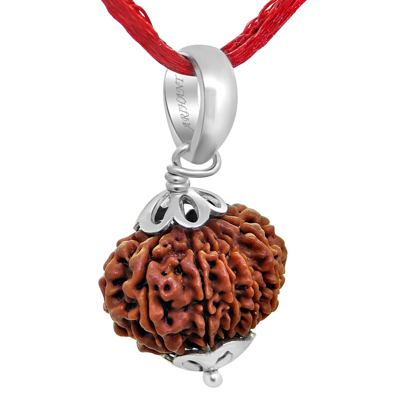 Arihant Gems and Jewels® 12 Mukhi / 12 Faced Nepali Rudraksha with 925 Silver Pendant – Natural & Certified | Astrological Benefits | Unisex Design | Positive Energy for Men & Women