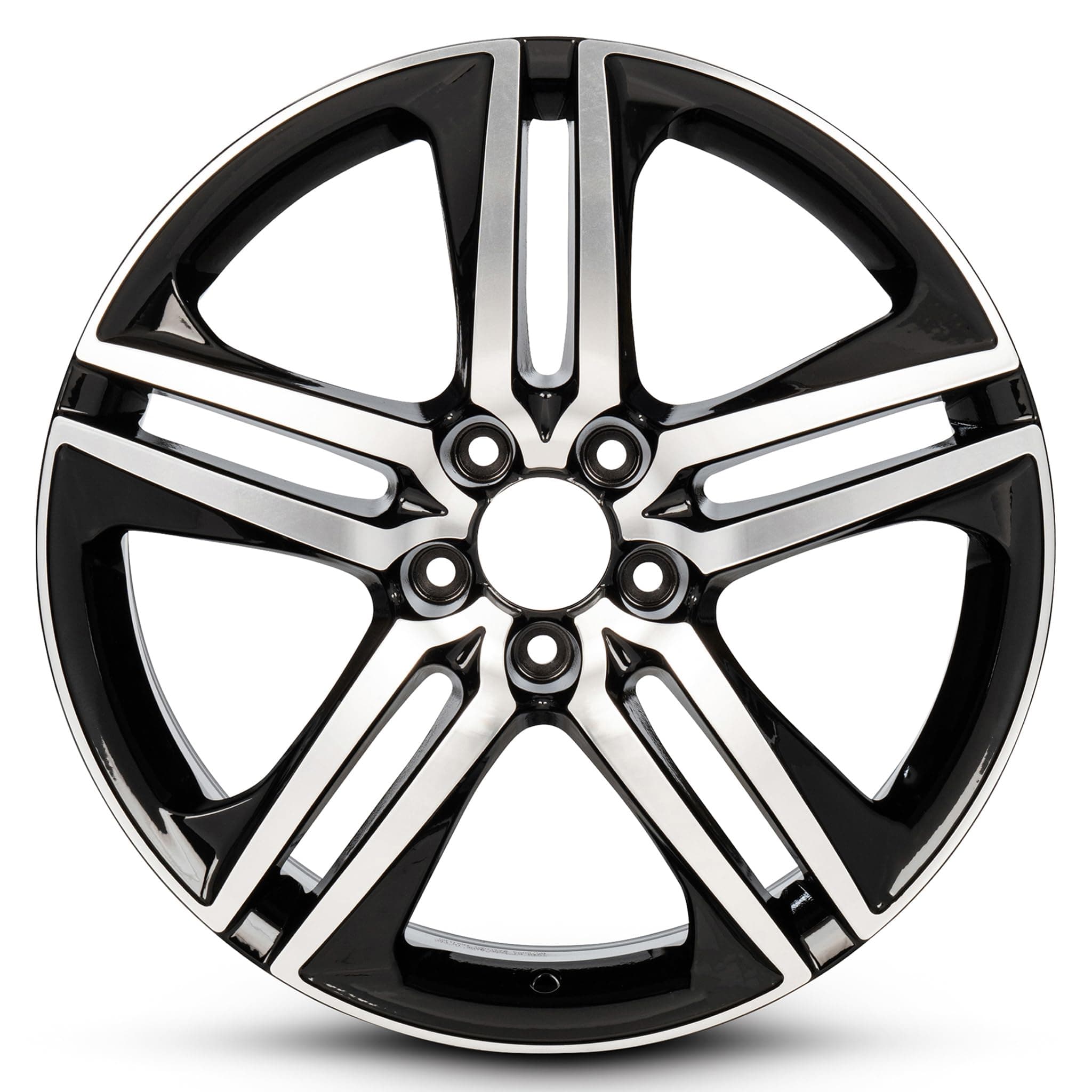 For 2016-2017 Honda Accord 19 Inch Machine Face (Diamond Cut) Black Rim - OE Direct Replacement - Road Ready Car Wheel