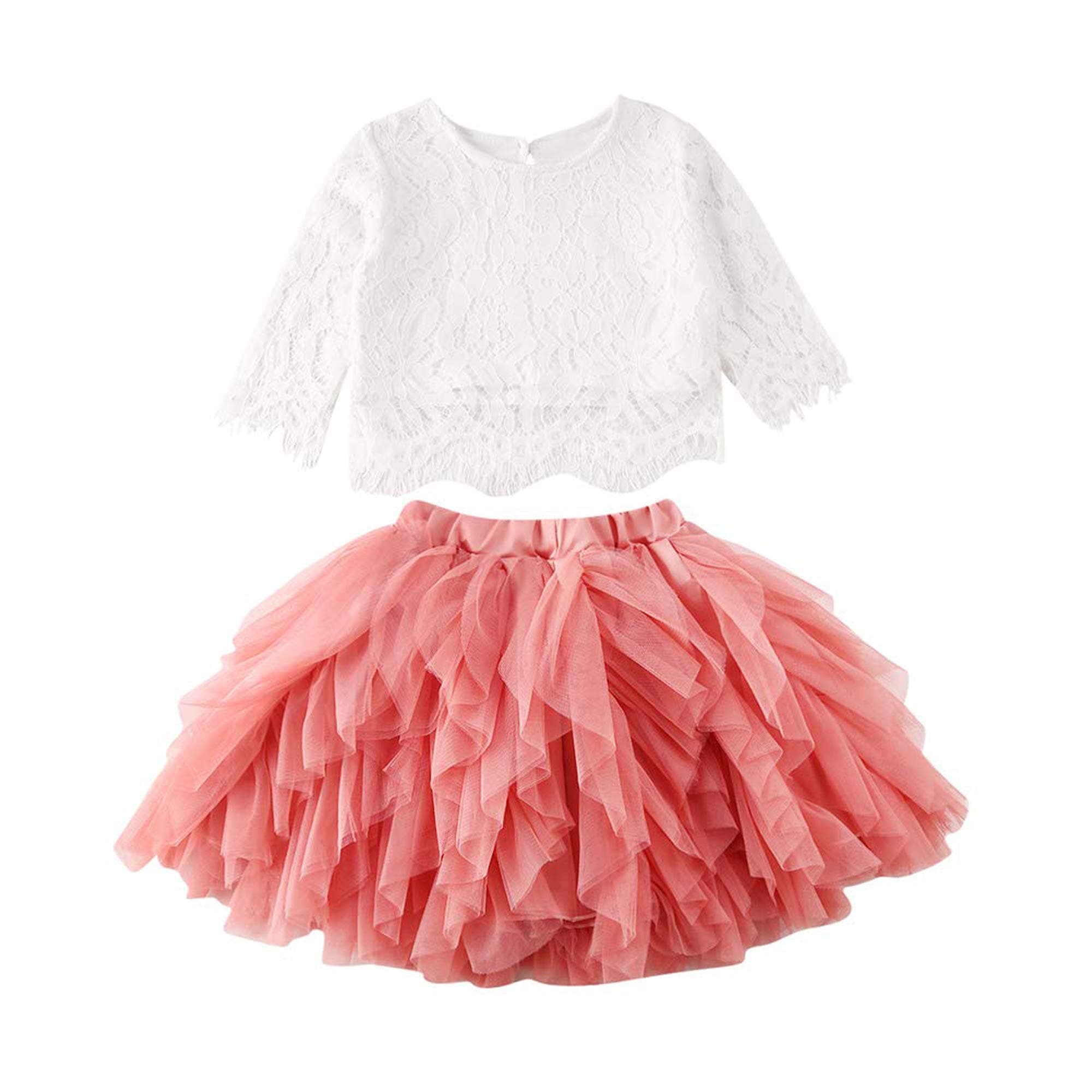 Toddler Baby Girl Party Dresses Kids Long Sleeve Pumpkin Striped Animal Tulle Tutu Dress Skirts Headband Outfit