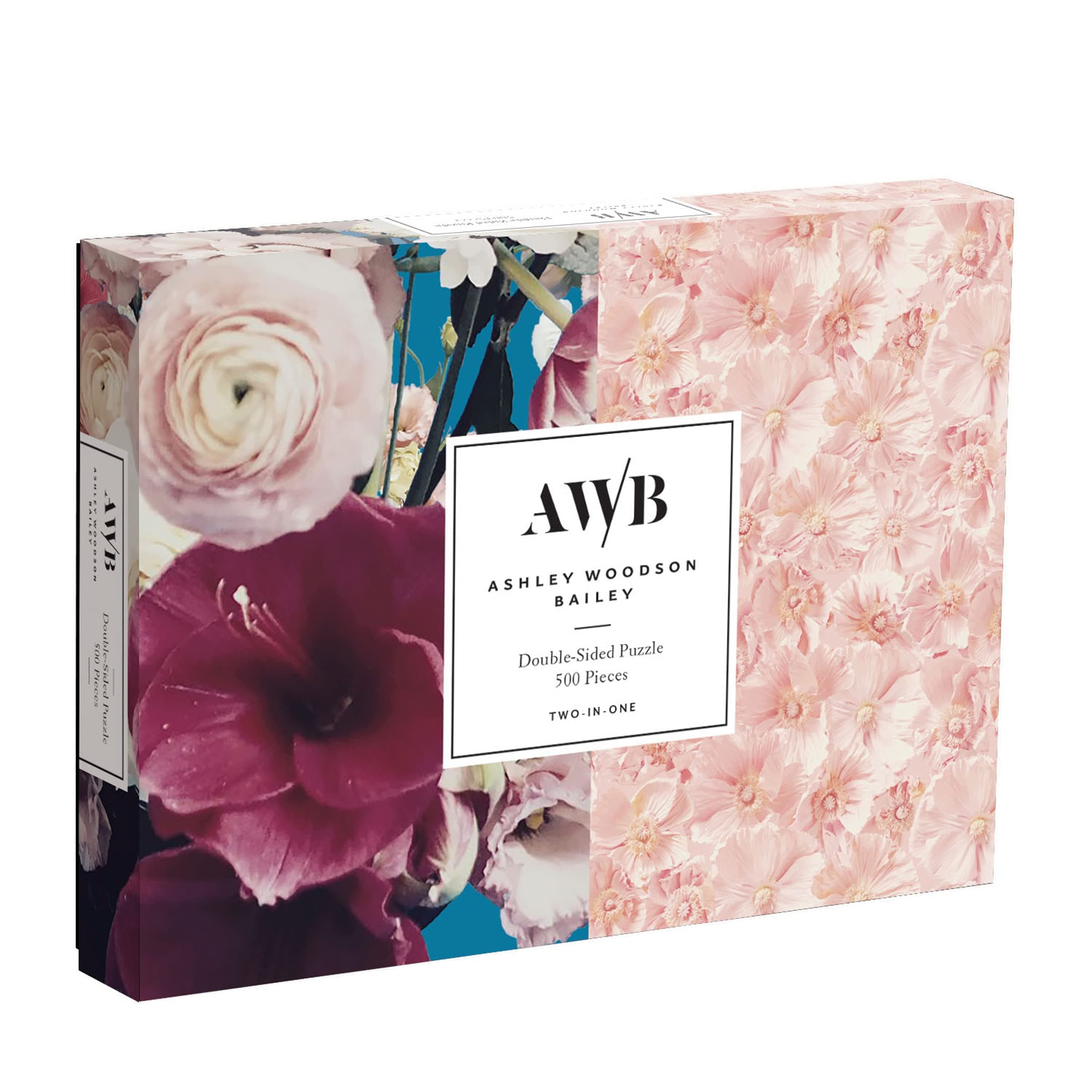 Ashley Woodson Bailey Floral Double Sided Jigsaw Puzzle for Adults, Flower Puzzle with Floral Scenes on Both Sides, Multicolor (0735355959), 500