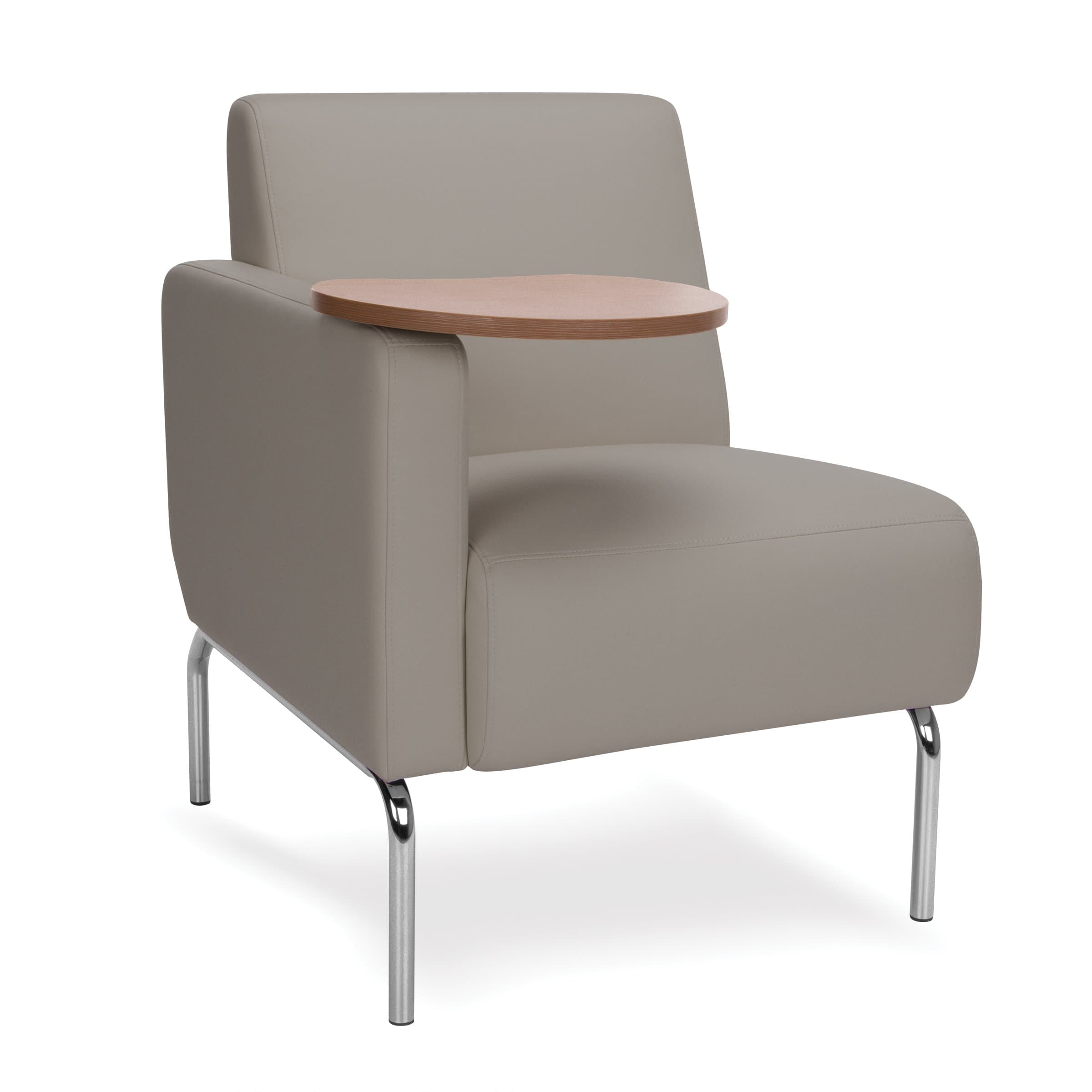 OFM Core Collection Triumph Series Right Arm Modular Lounge Chair with Bronze Tablet, in Taupe