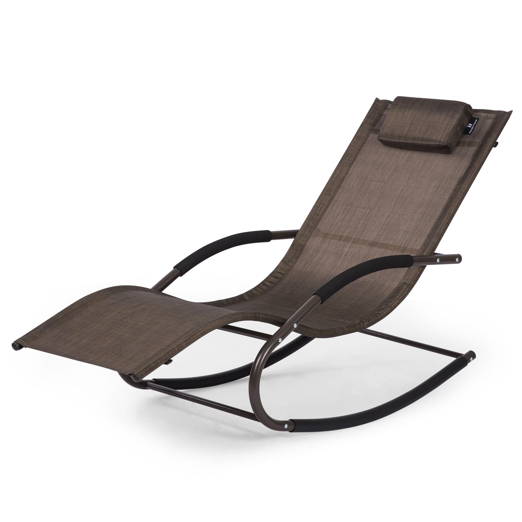 Brown Outdoor Chaise Lounge, Ergonomic, All-Weather Resistant, Poolside, Patio, Garden