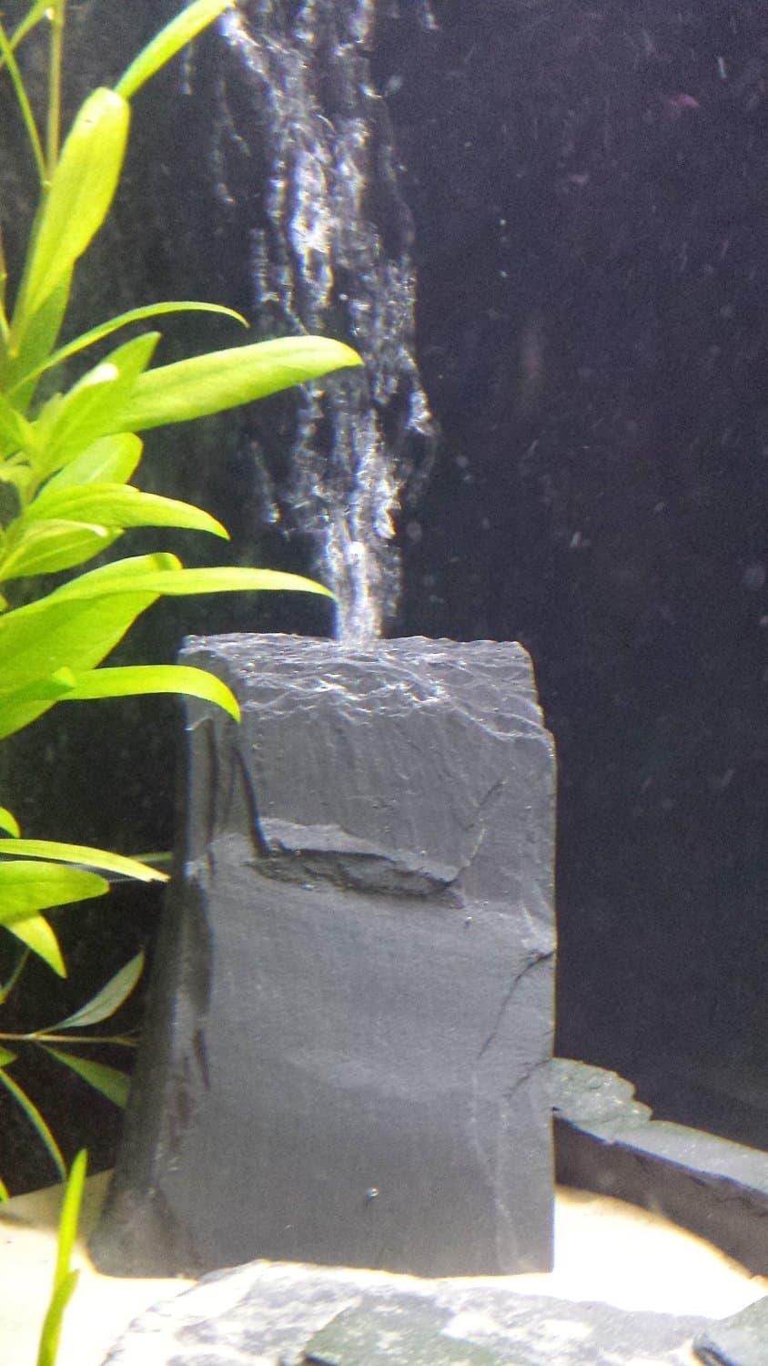 Fennstones xl real natural bubble rock slate stone air bubbler aquarium fish tank ornament decoration