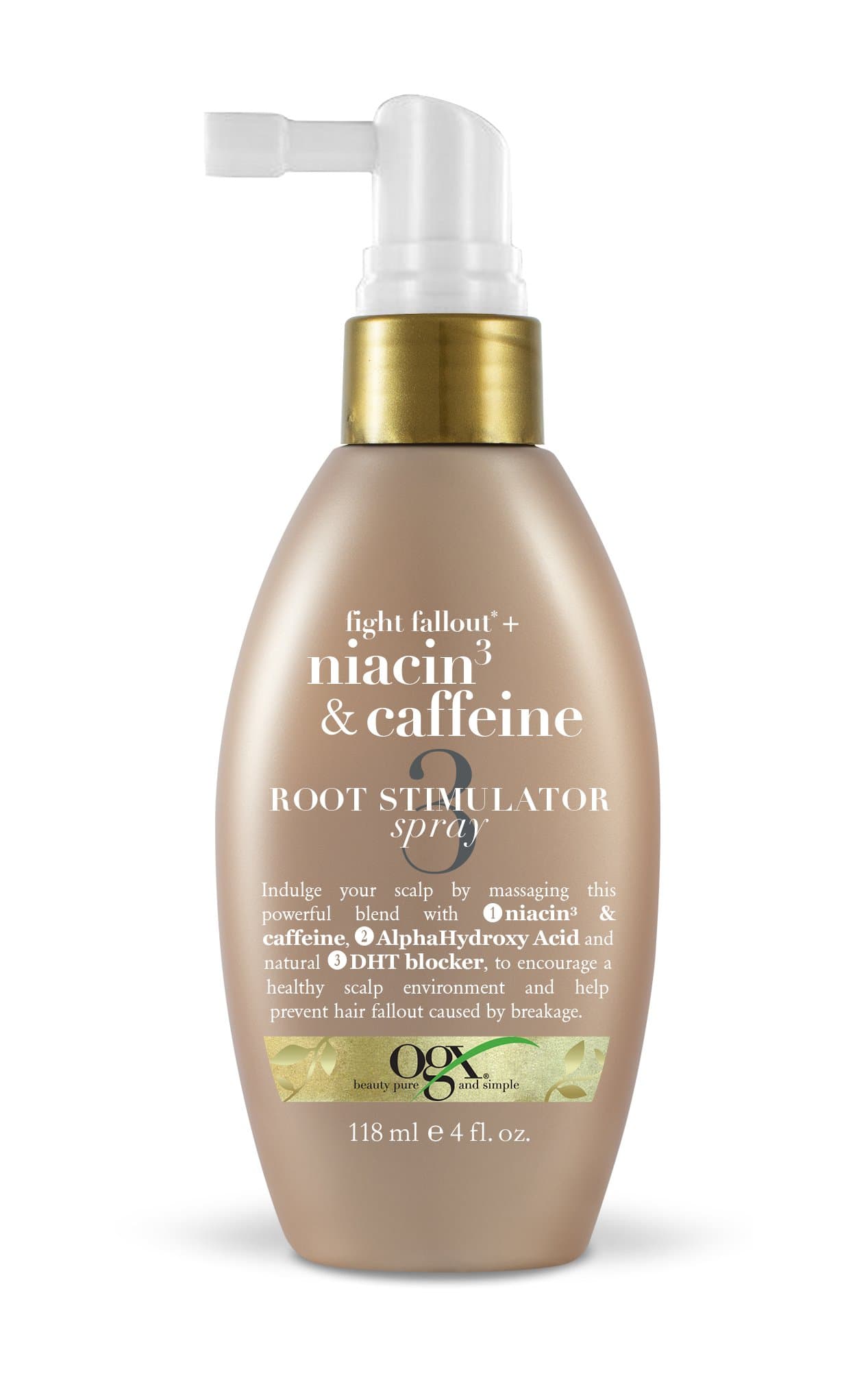 OGX Niacin3 + Caffeine Anti,Fallout Root Stimulator Spray 4oz, 118 ml