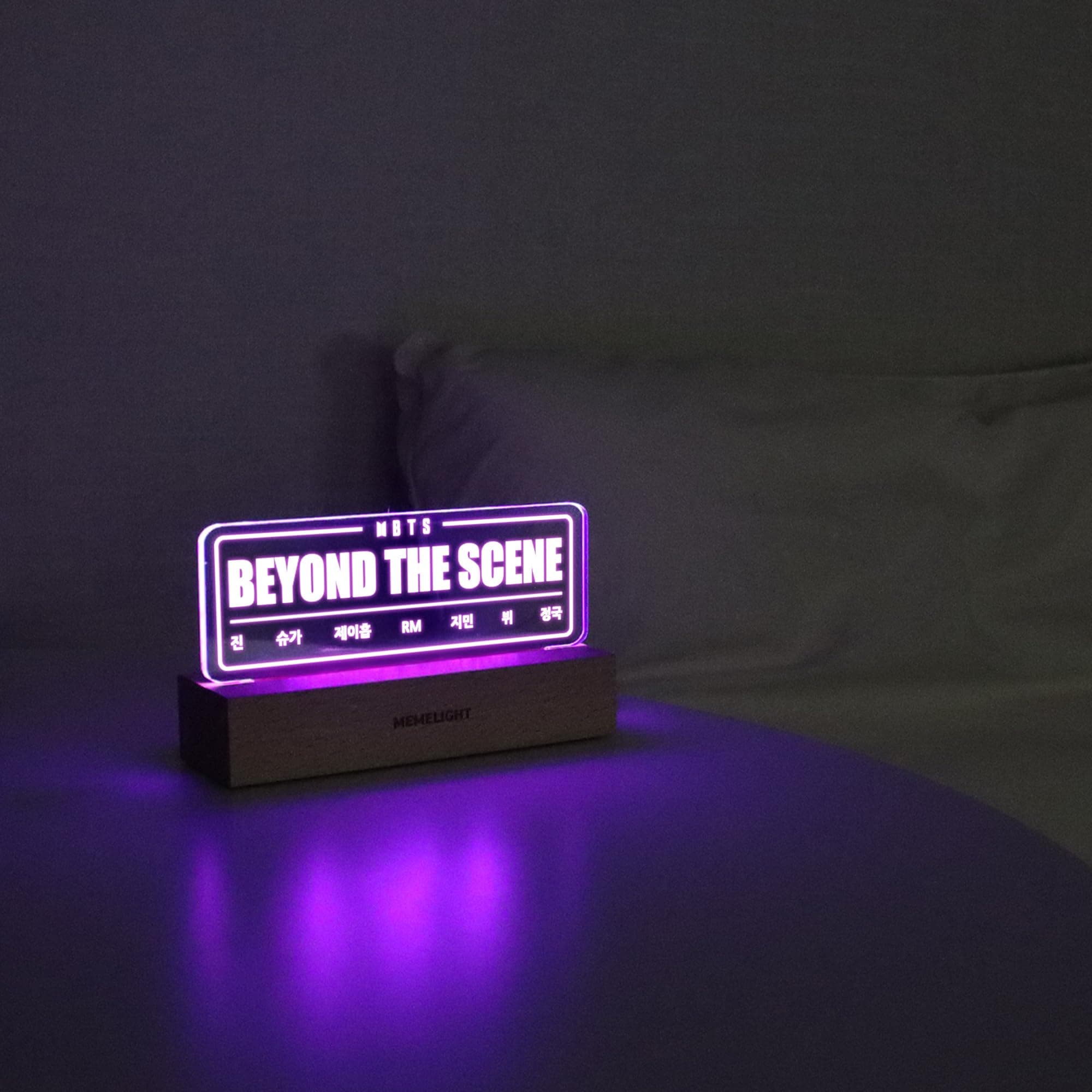 I Purple U Lamp, BTS Night Lignt, Kpop Merchandise for Army, 7RGB Color, Dimmer, 8.3 x 4.2 x 1.7