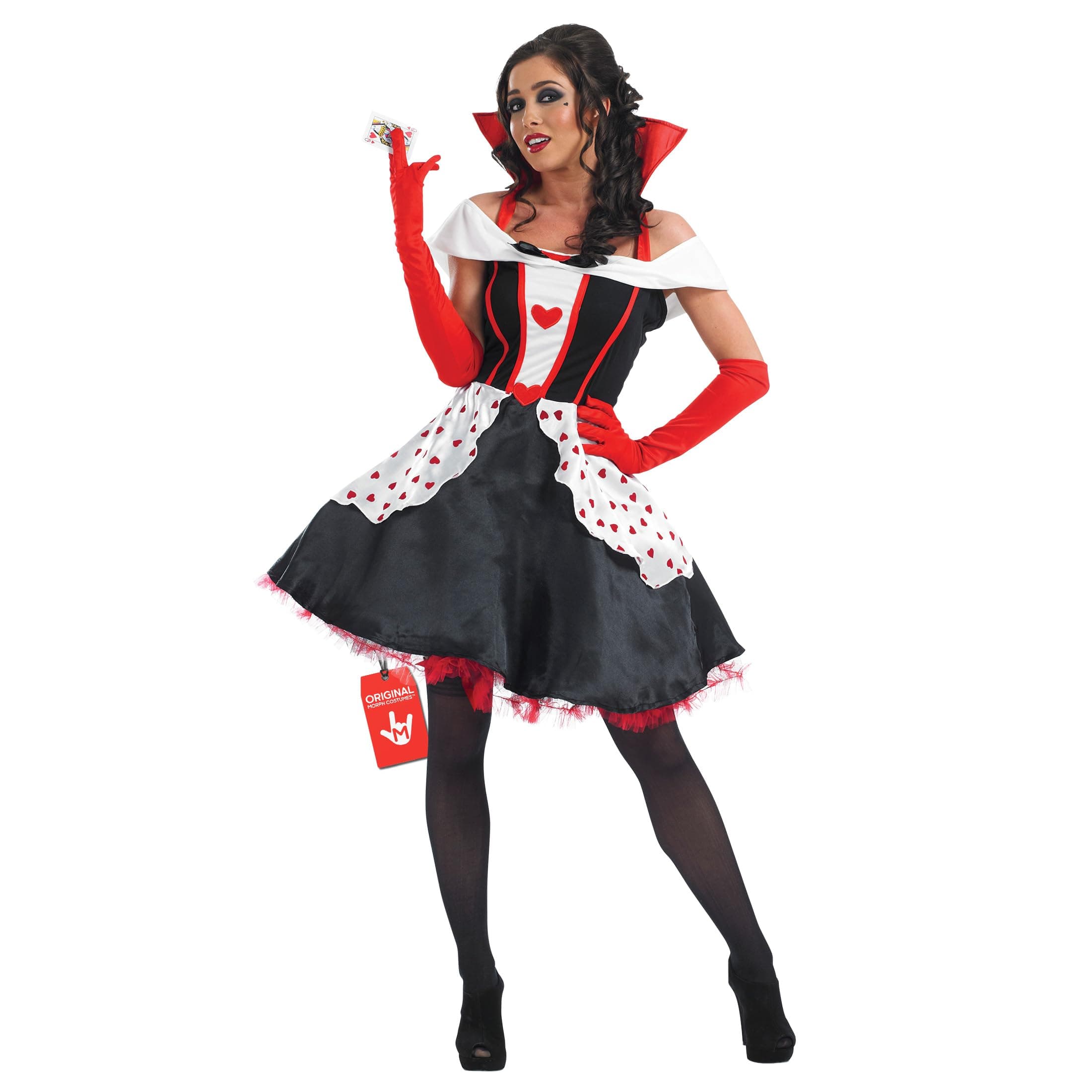 Queen of Hearts Costume Women, Heart Book Character Fancy Dress Costumes for Adults, Adult Queen of Hearts Costume