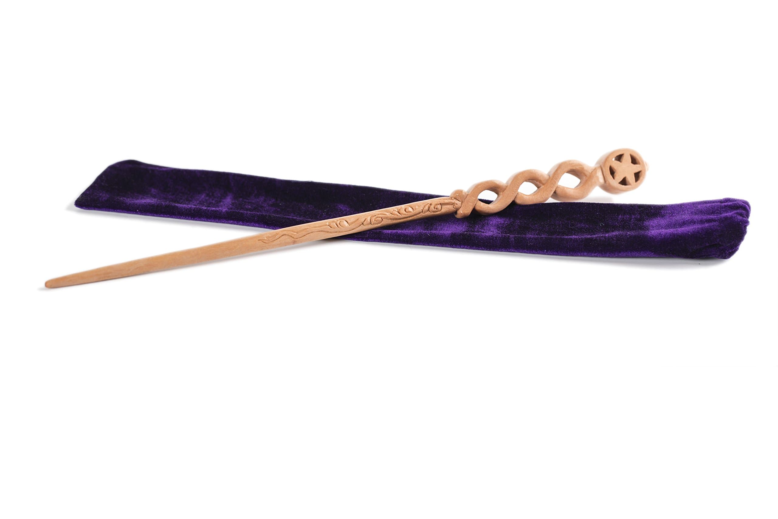 Fine Handcrafted Solid Wood Magic Wand for Witches and Wizards, The Morning Star White