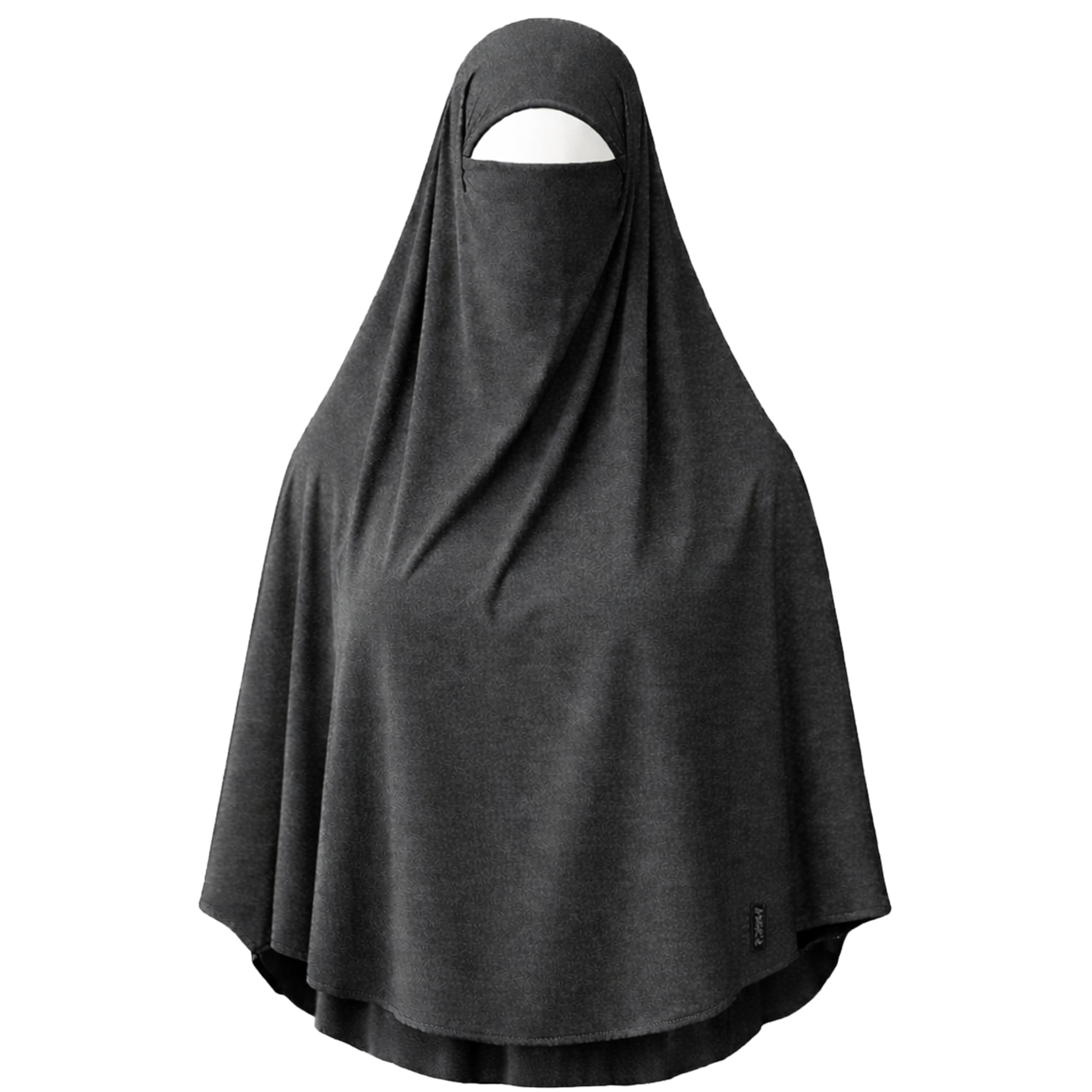 Premium Khimar for Women – Full Coverage Modest Muslim Hijab, Cotton Stretch Jersey, Tie Back Overhead Jilbab