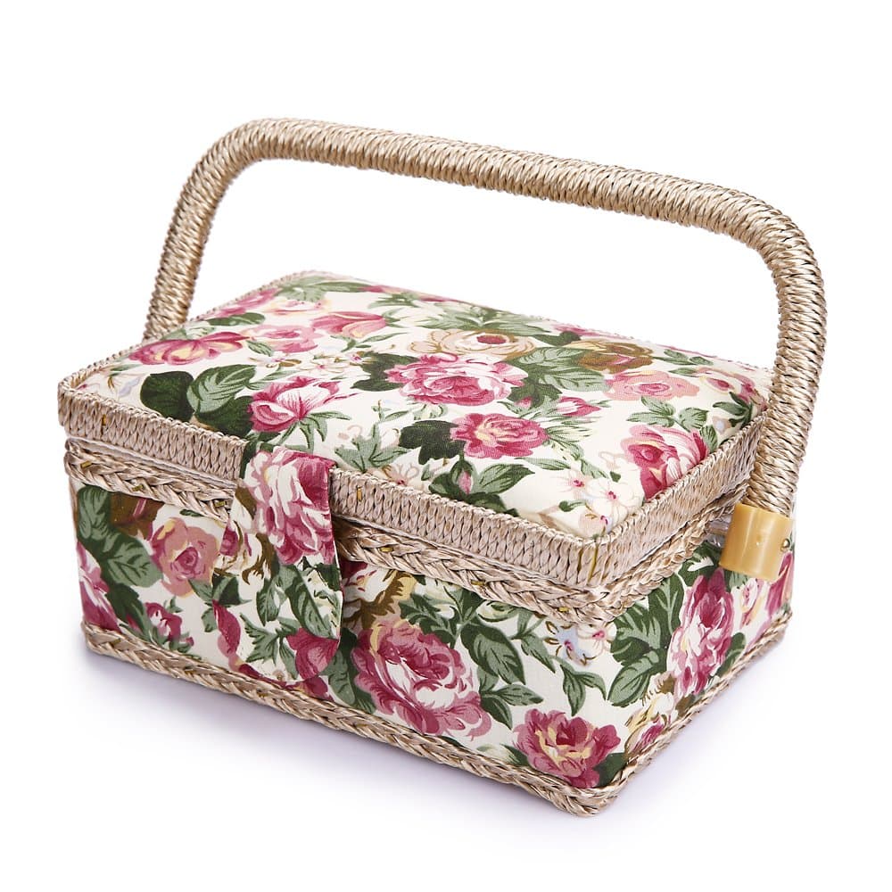 Sewing Box, Muzee Sewing Kit Medium Sewing Baskets for Home DIY