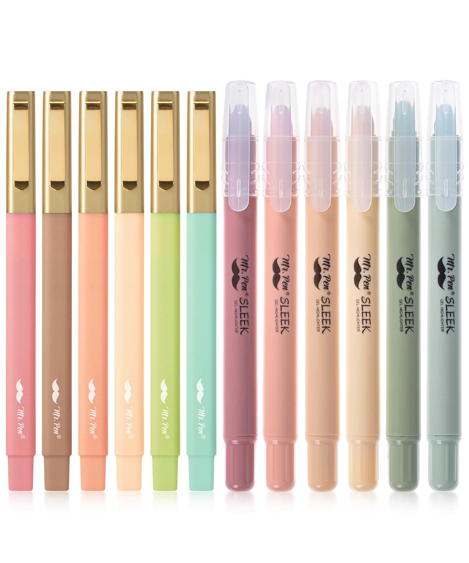 Aesthetic Gel Highlighters and Pens No Bleed, 12 Pack, Pastel Colors Bible Highlighters and Pens No Bleed, Bible Pens No Bleed Through, Bible Highlighter, No Bleed Highlighters