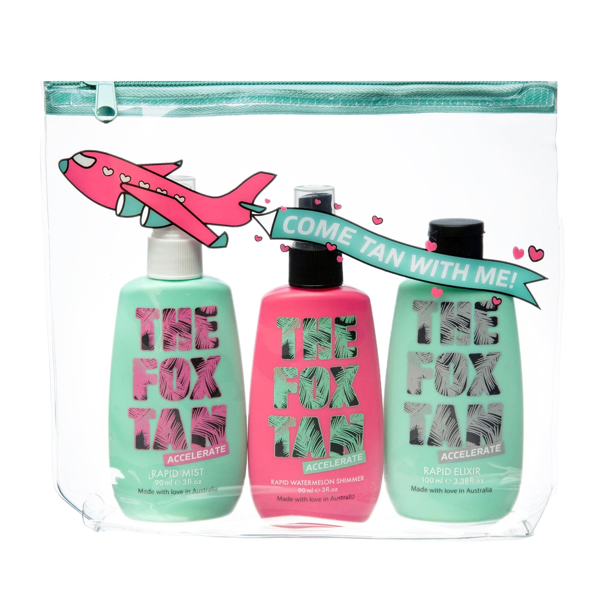 Jet Setter Pack, Travel-Friendly Set For Darker, Faster, Flawless Tans, Vegan & Cruelty Free, 100mL + 90mL + 90mL (3 Pieces)
