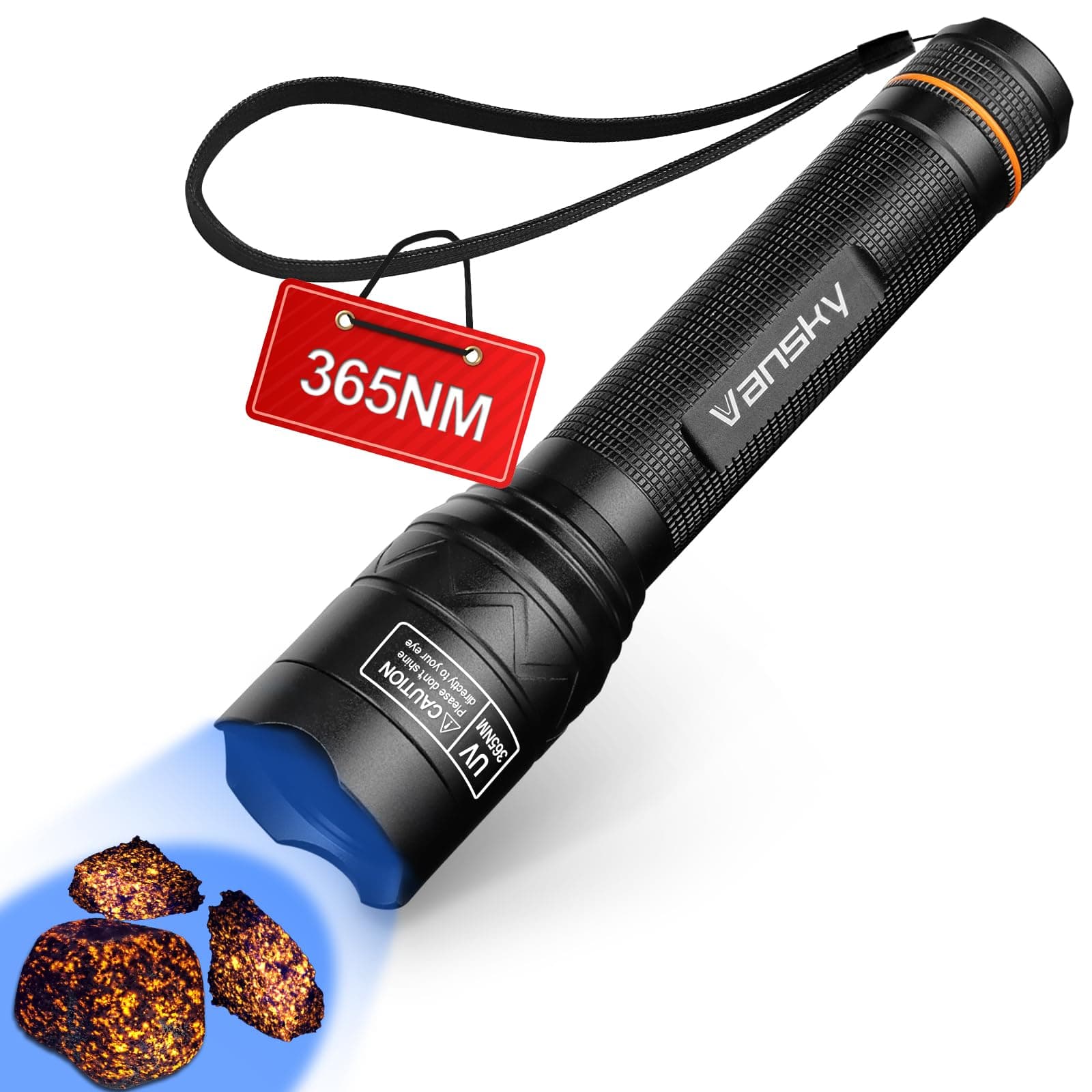 X7 Pro 365nm UV Light Blacklight Flashlights: LED Black Light Flashlite Professional Ultraviolet Flashlight Pet Urine Detector for Dog Cat, Resin Curing and Rock Hunting(Batteries are Included)