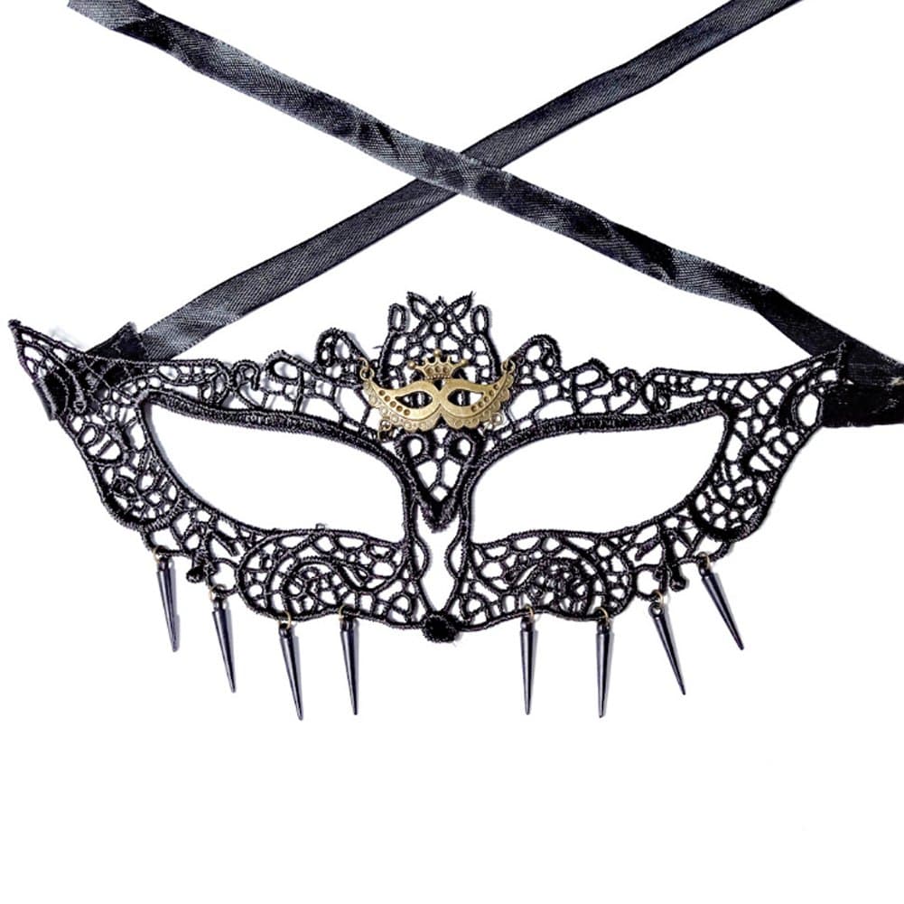 partyfareast Venetian Lace Mask Hollow Masquerade Party Costume Mask for Women Girls