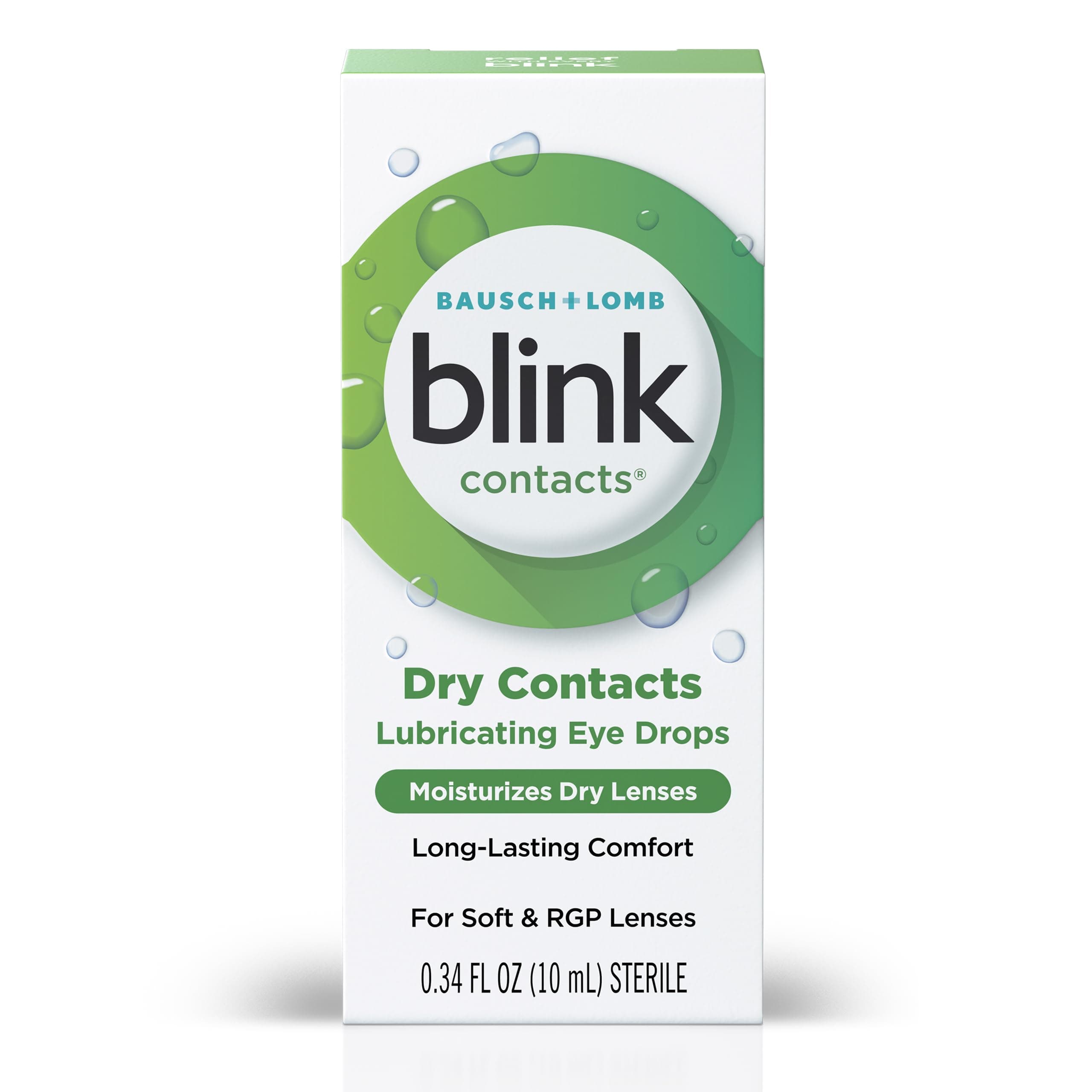 Blink Contacts Lubricating Eye Drops 0.34 fl oz (10 mL), Pack of 3